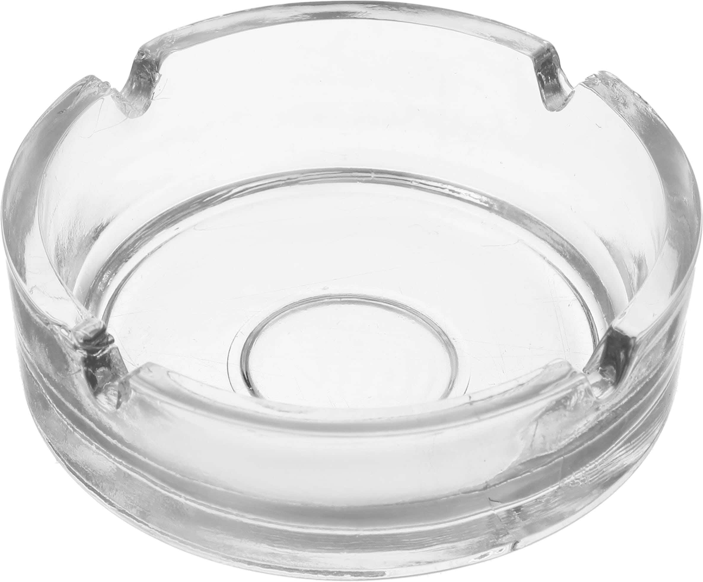 Pure Glass Glass Round Ashtray, 10 cm - Clear