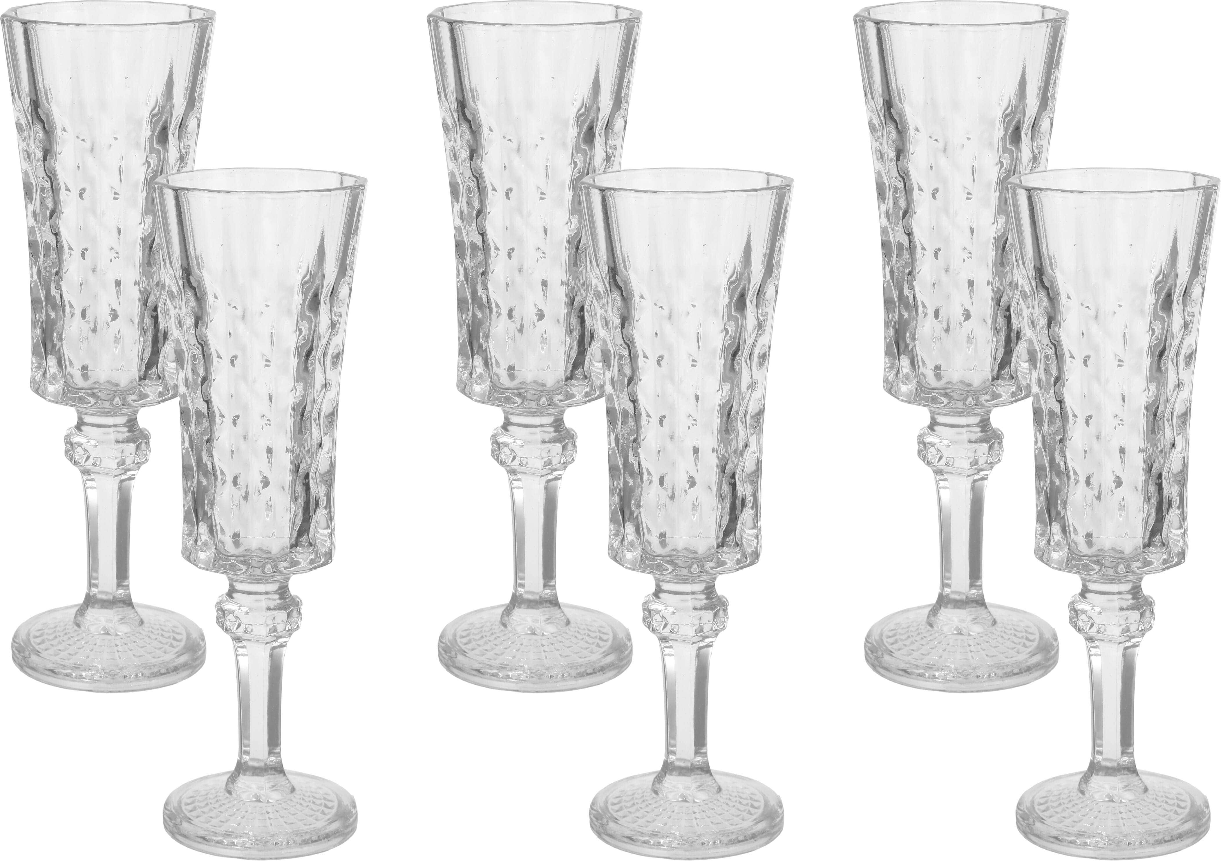 Elmas Glass Glasses Set, 6 Pieces, 130 ml - Clear