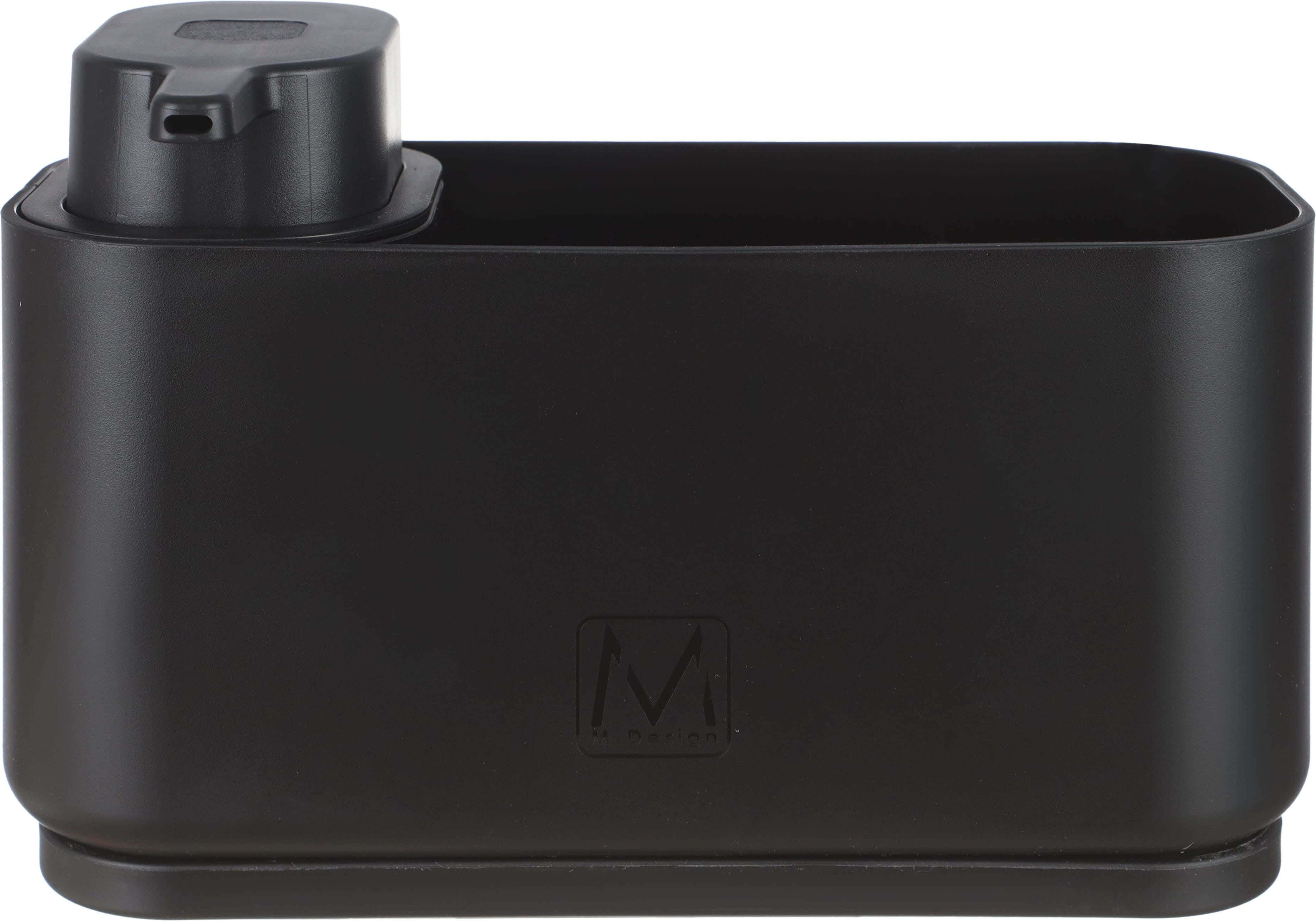 M-Design Plastic Basin Organizer with Base, 20×8.5 cm - Black