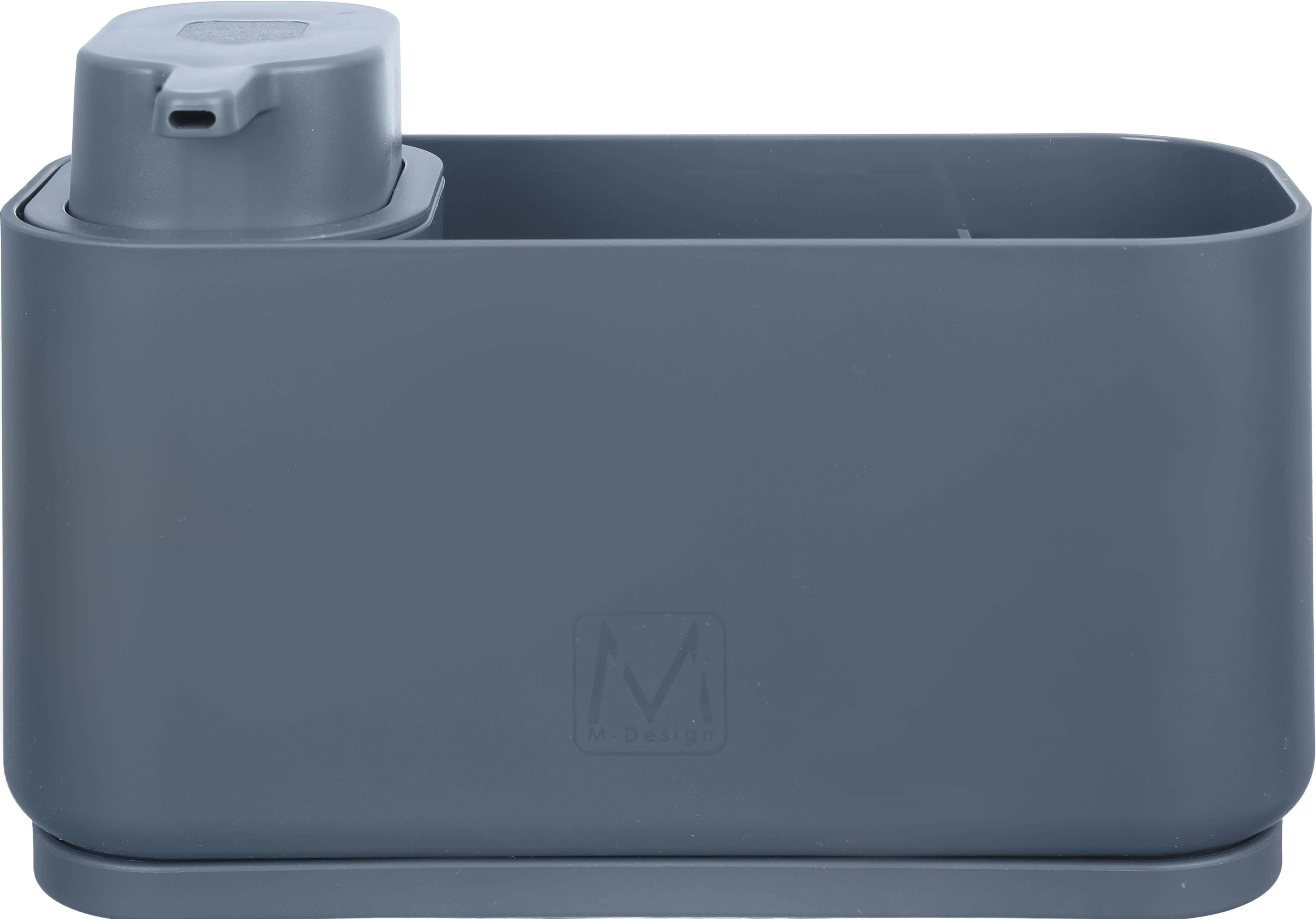 M-Design Plastic Basin Organizer with Base, 20×8.5 cm - Grey
