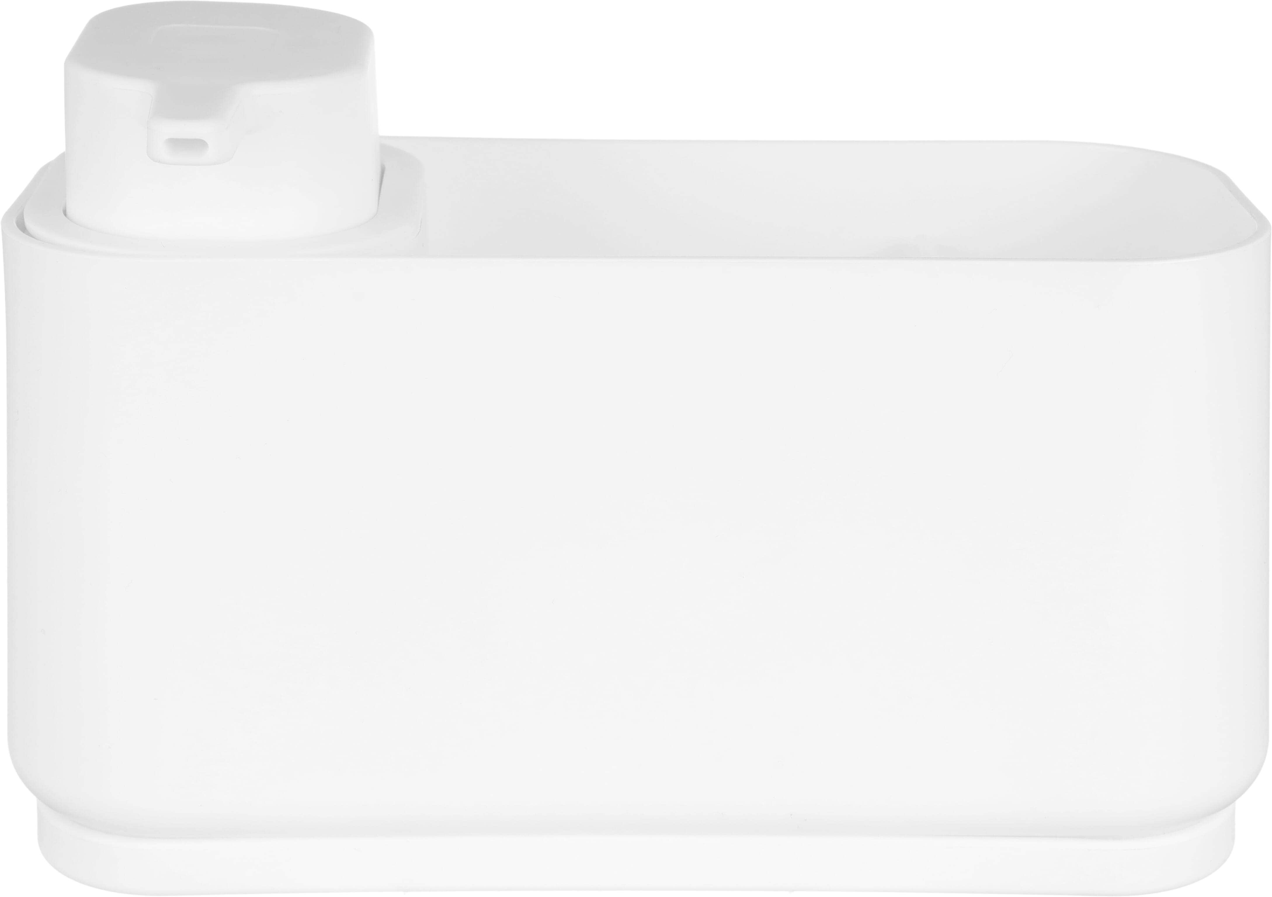 M-Design Plastic Basin Organizer with Base, 20×8.5 cm - White