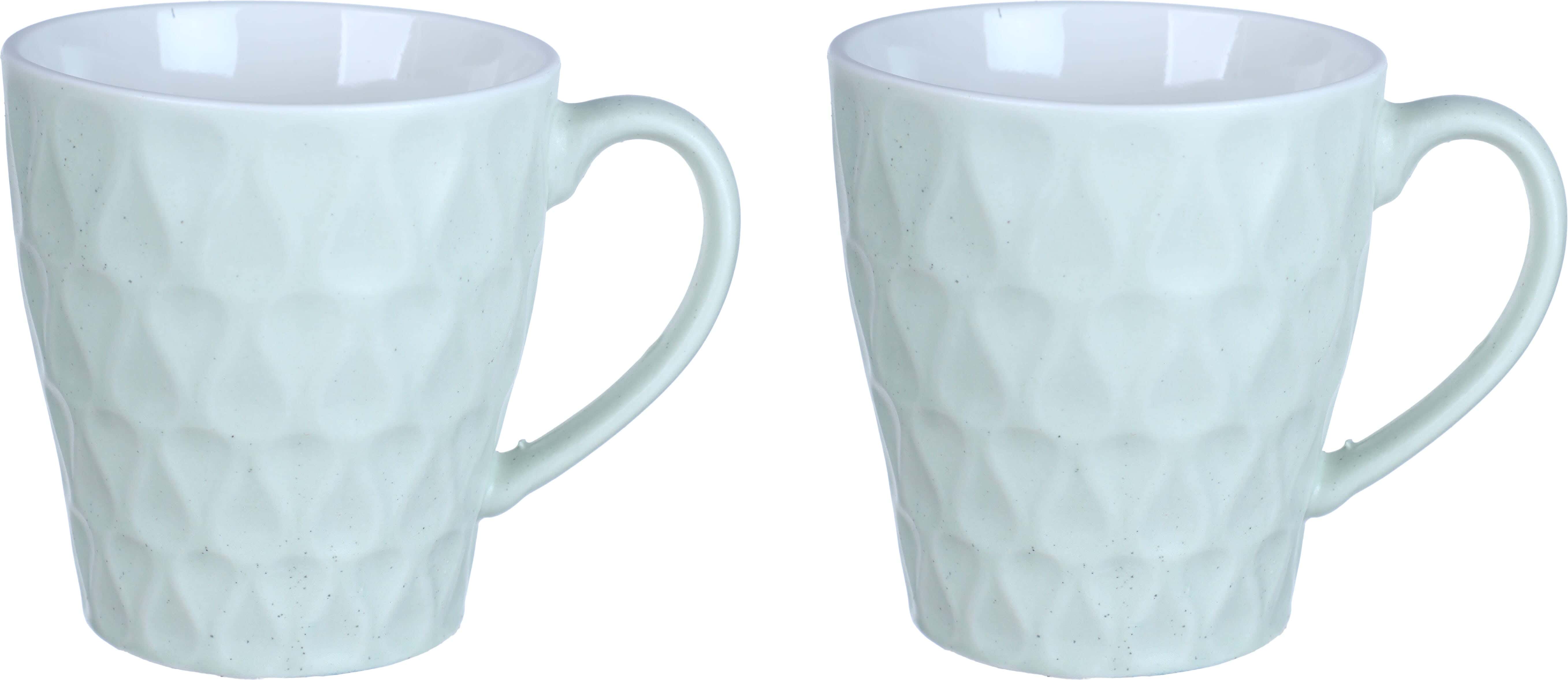 Porcelain Mug Set, 2 Pieces, 350 ml - Light Olive