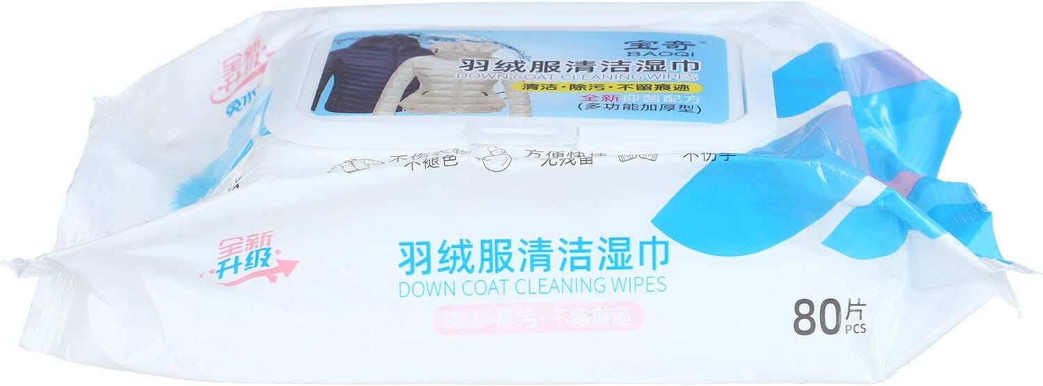 Clothing Cleaning Wet Wipes, 80 Sheets - White