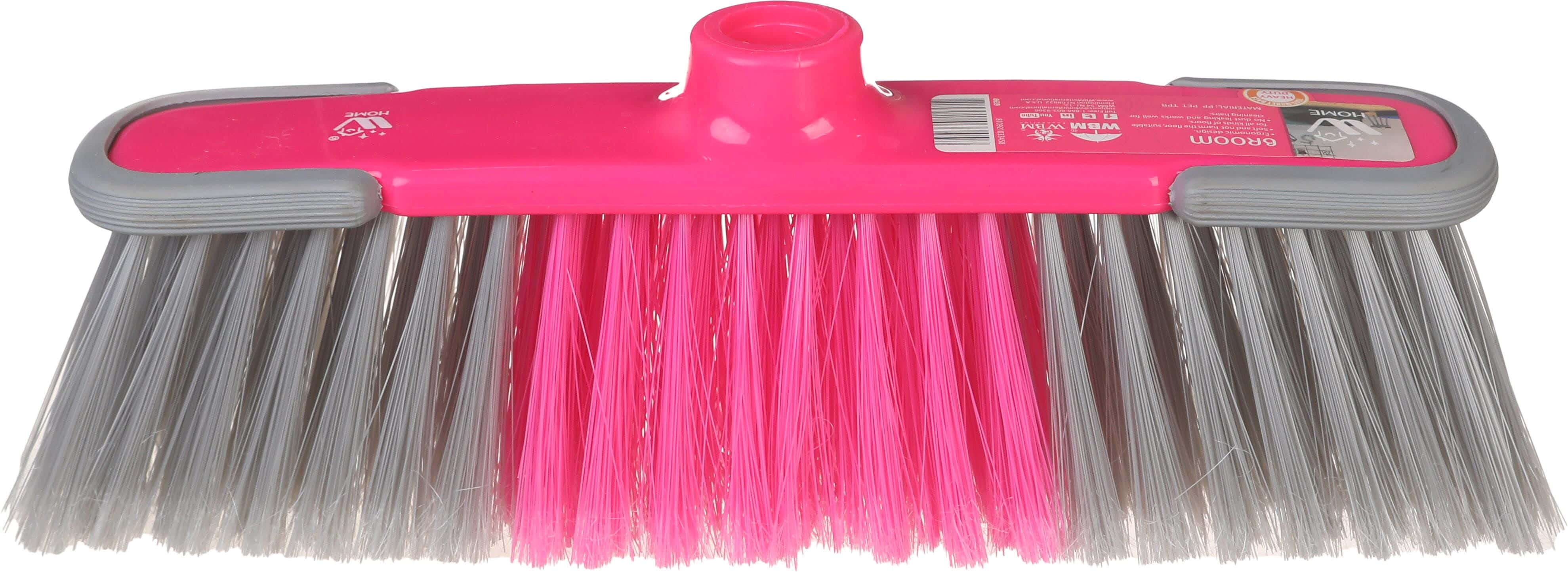 WBM Plastic Floor Cleaning Brush, 28 cm - Fuchsia Grey