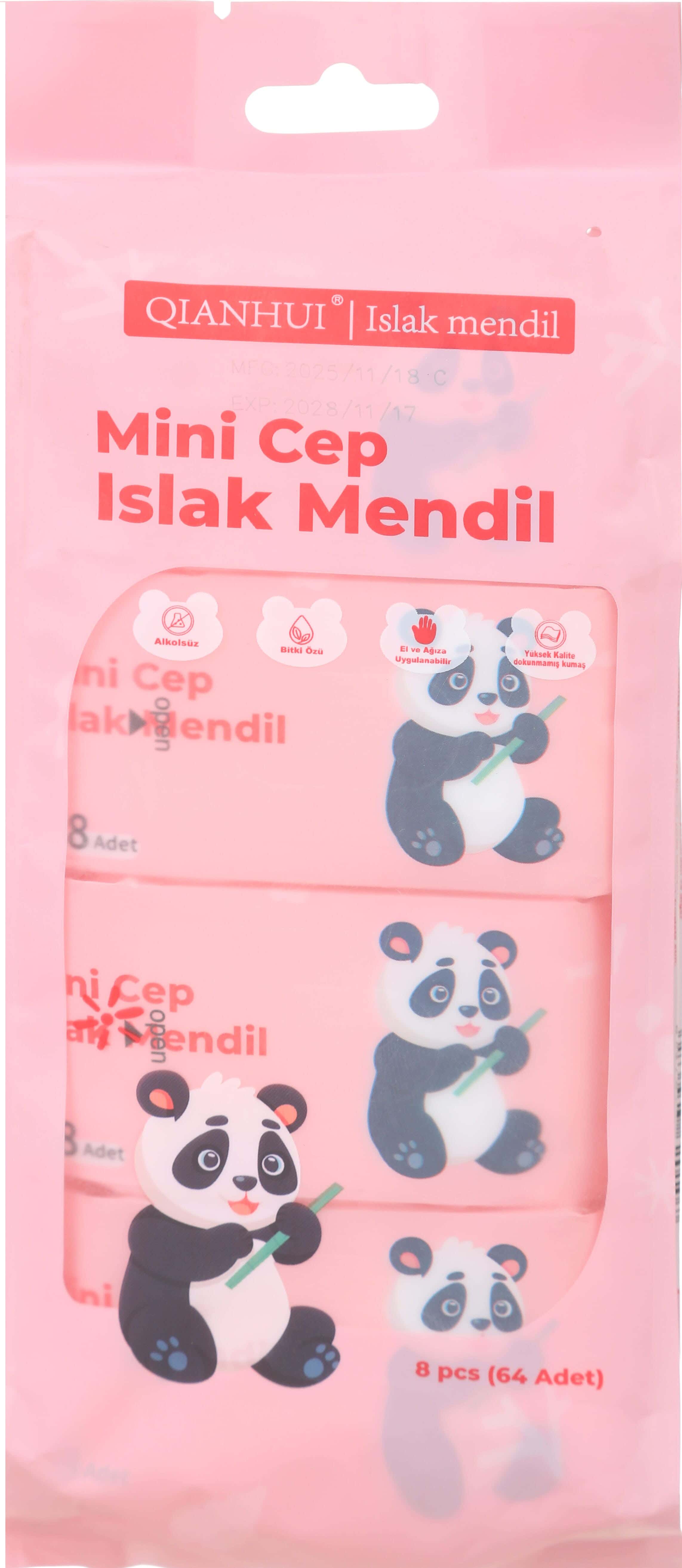 Wet Wipes Pack For Kids, 8 Pieces - Pink