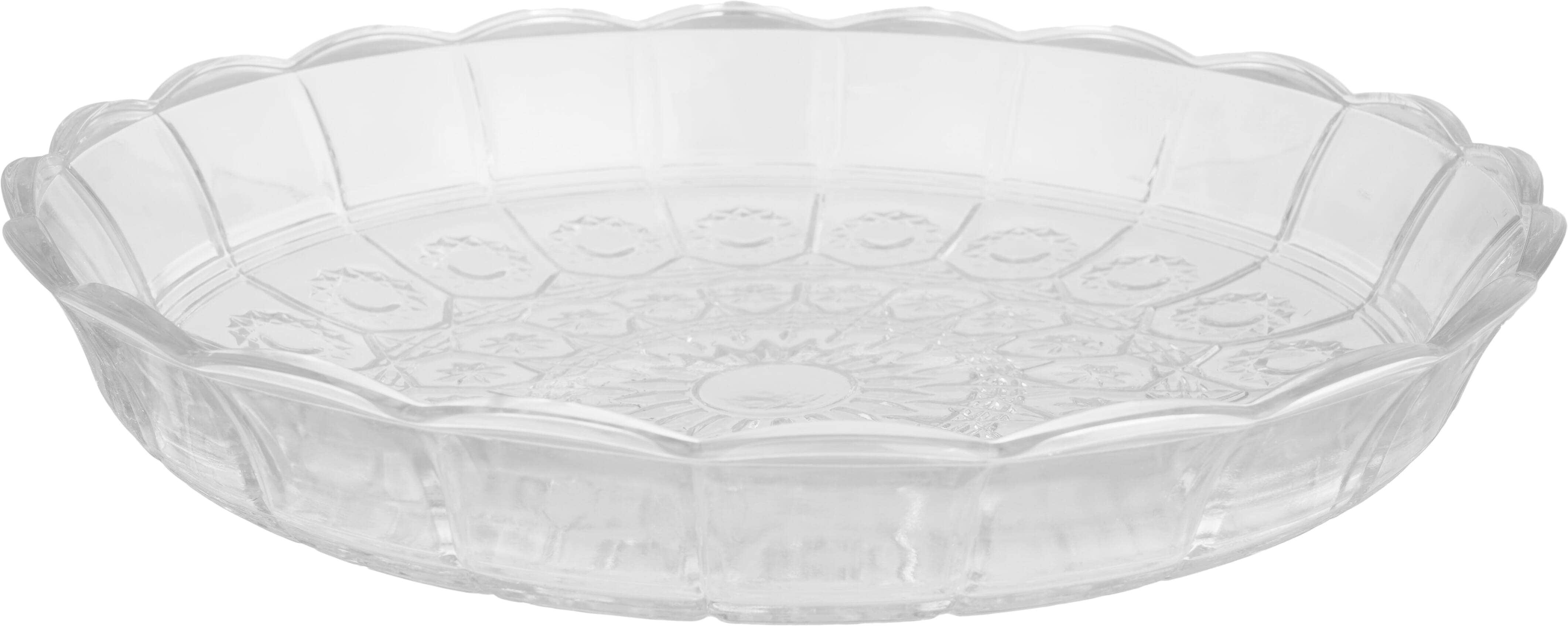 Max Glass Round Deep Plat, 30 cm - Clear