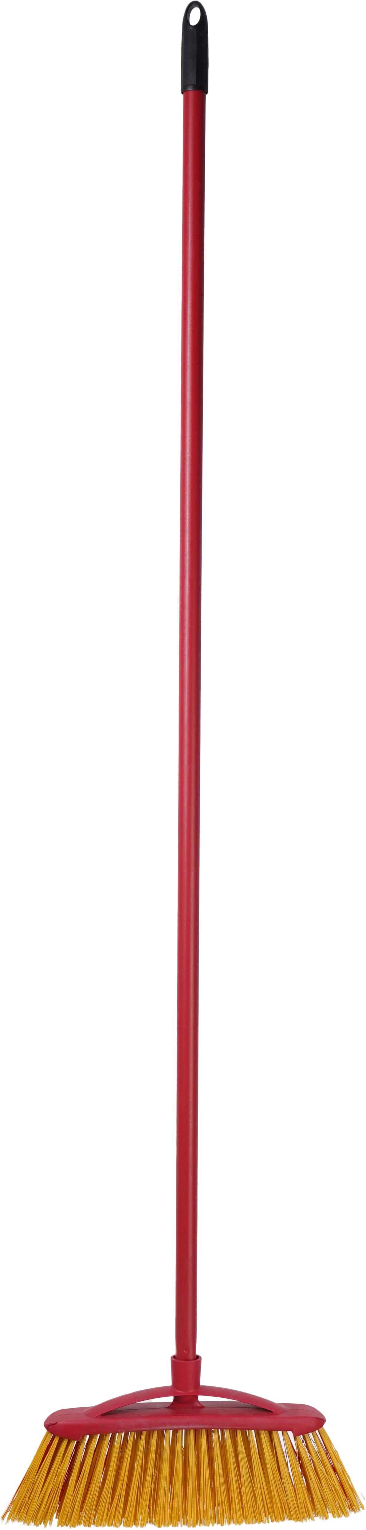 Vileda Plastic Floor Cleaning Brush With Handle, 30 cm - Red Yellow