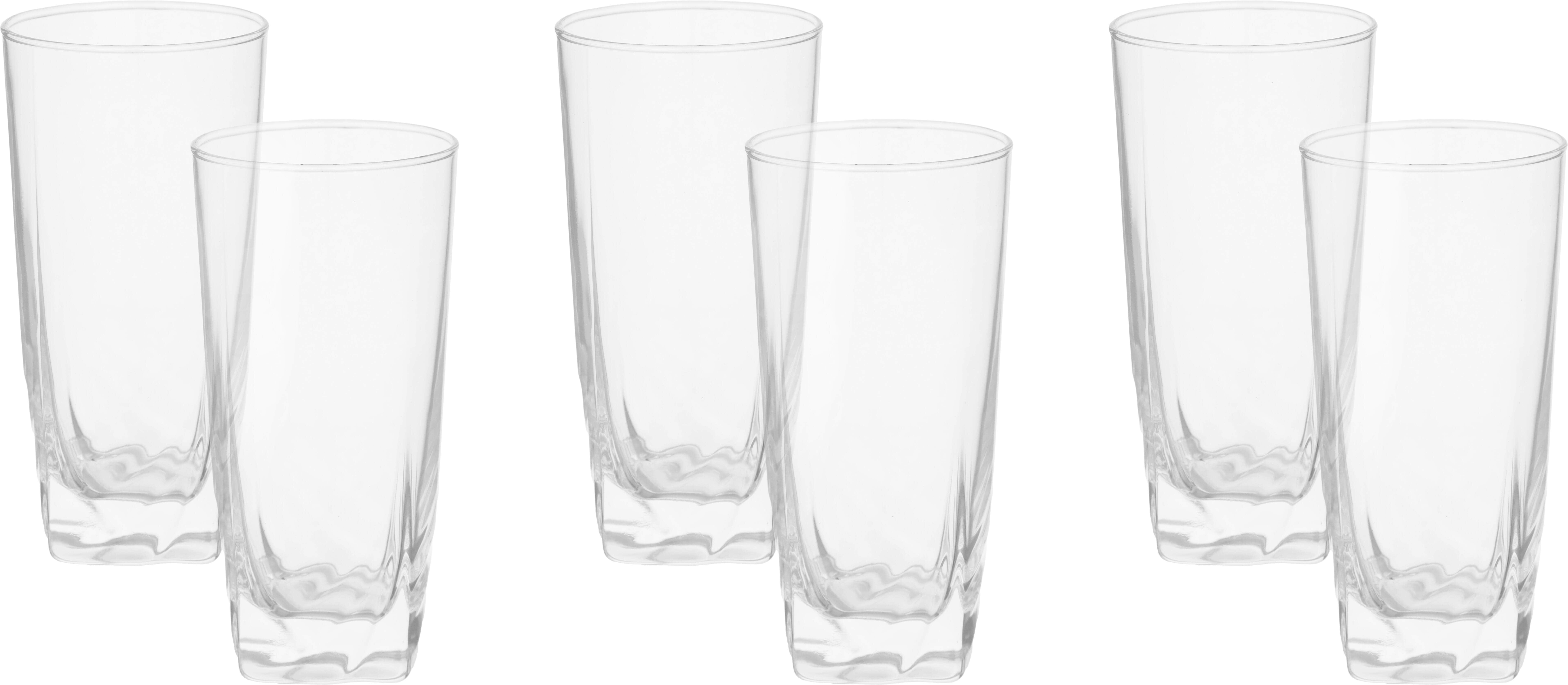 Luminarc Glass Juice Cups Set, 6 Pieces, 330 ml - Clear