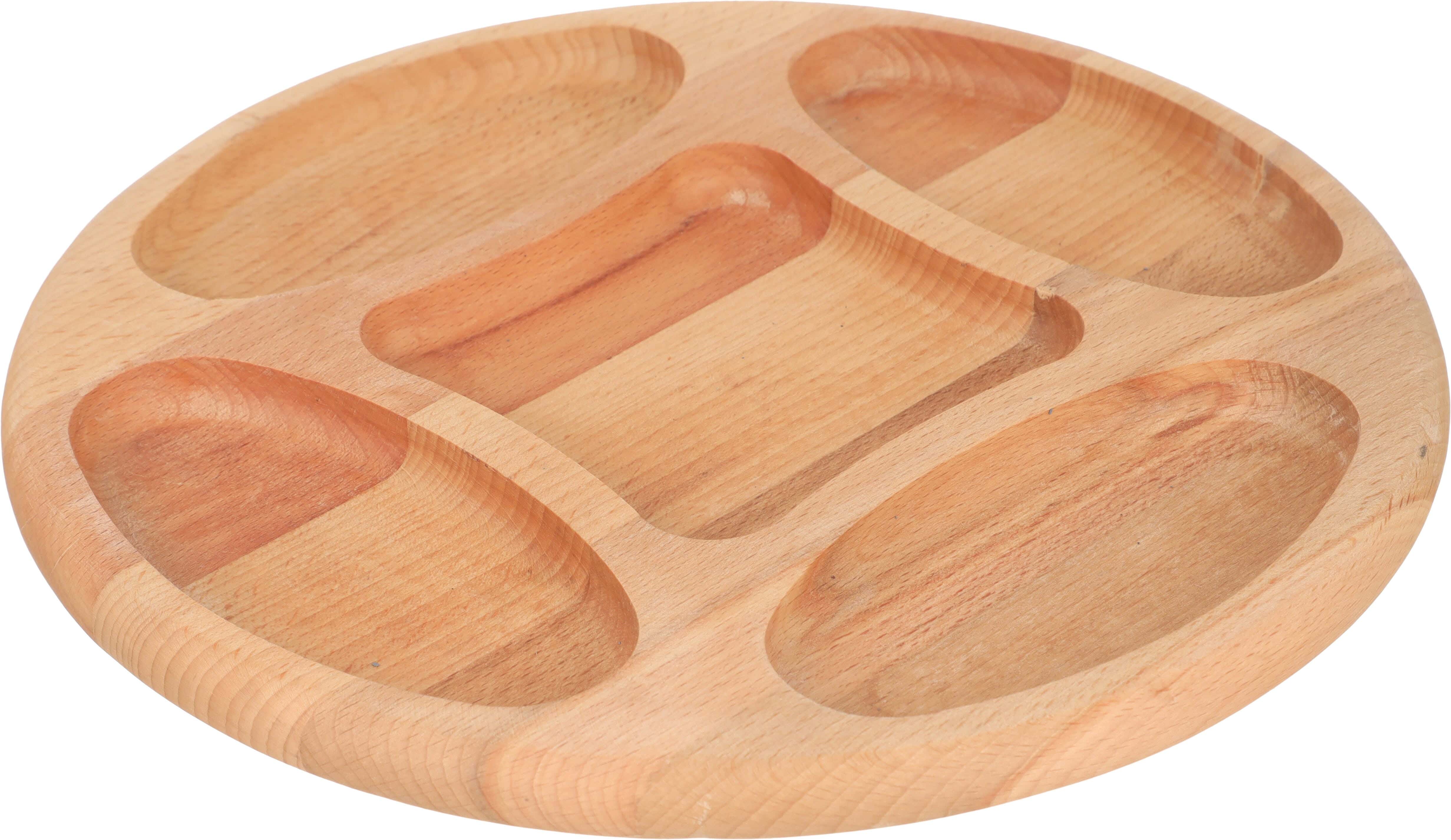 Rosewood Beechwood Nuts Bowl, 5 Eyes, 30 cm - Wooden