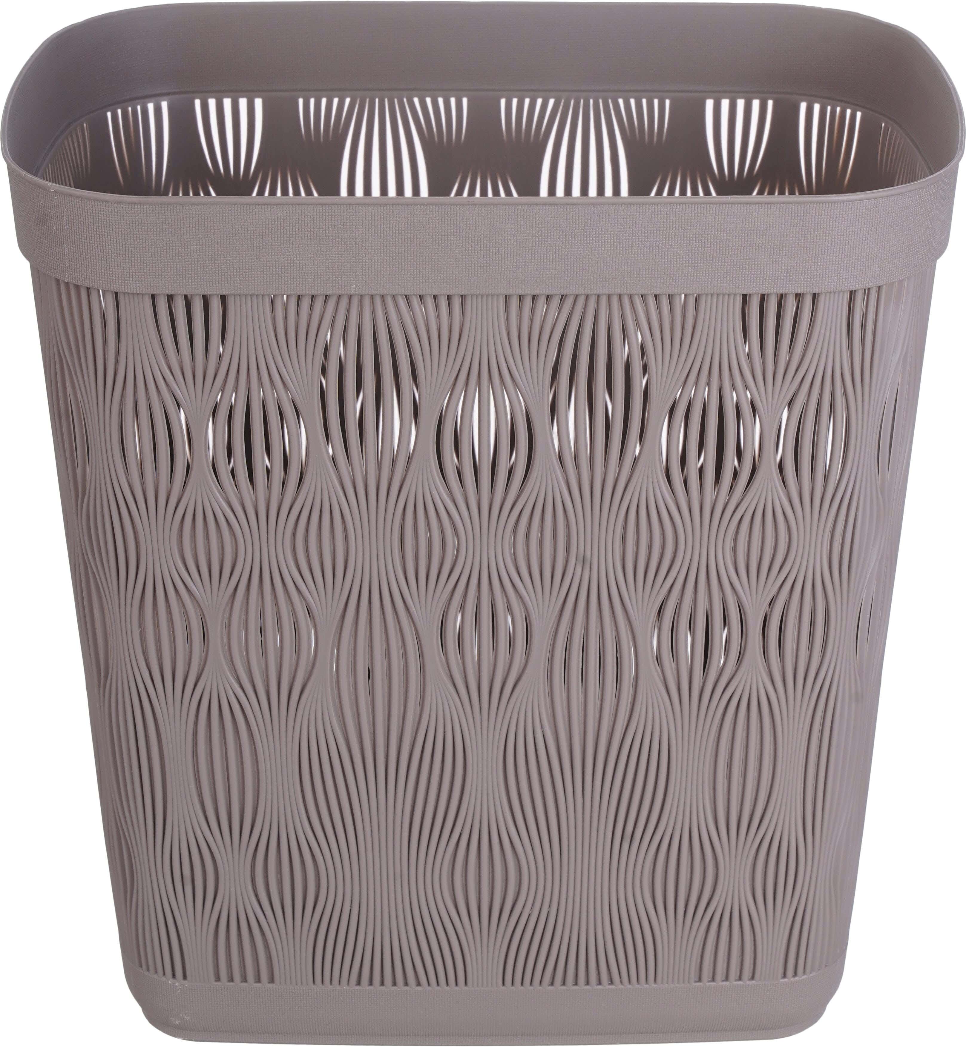 Plastic Trash Bin, 28×29×18 cm - Coffee
