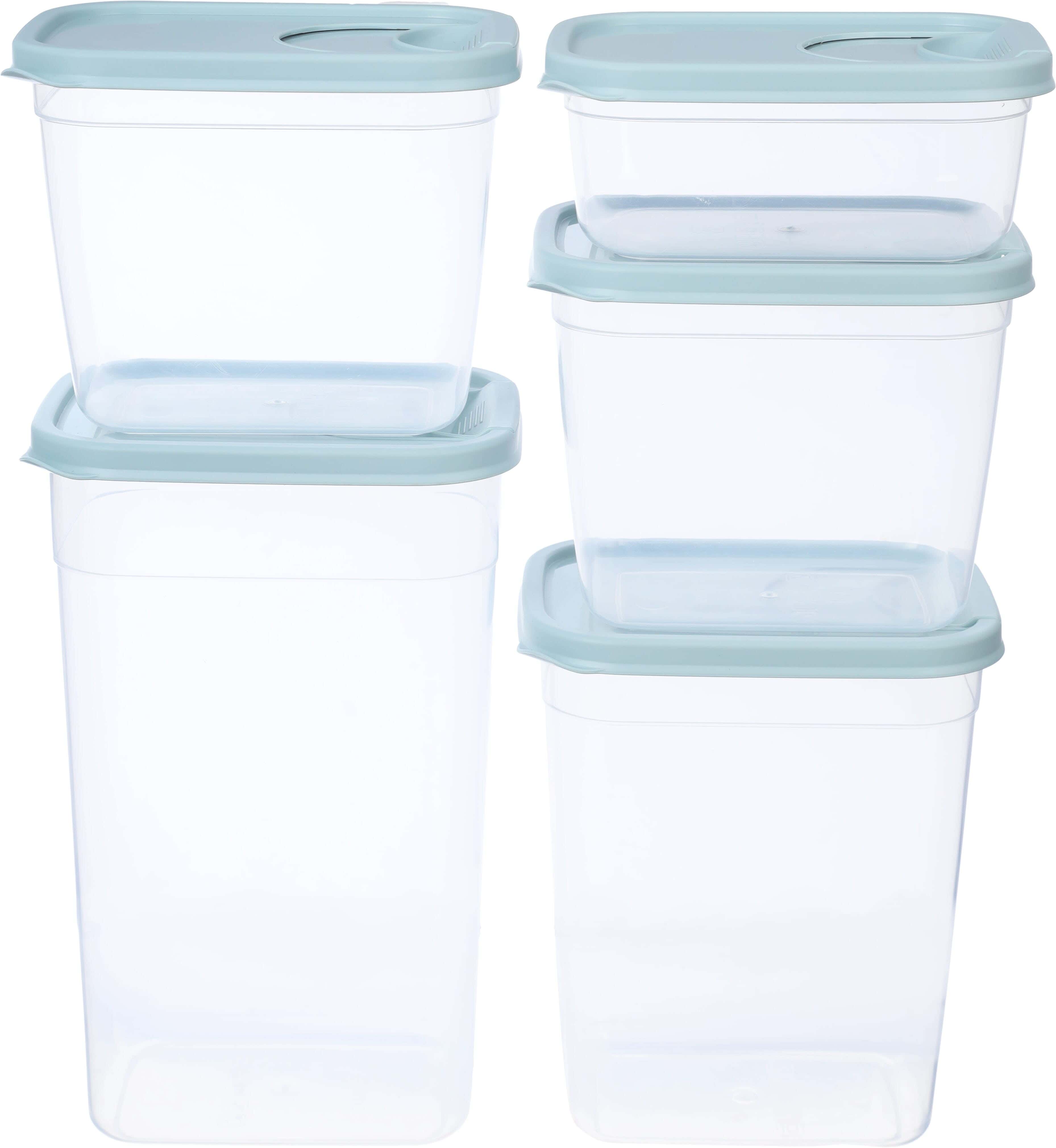 Al Wataneya Plastic Legumes Box Set, 5 Pieces - Clear Olive
