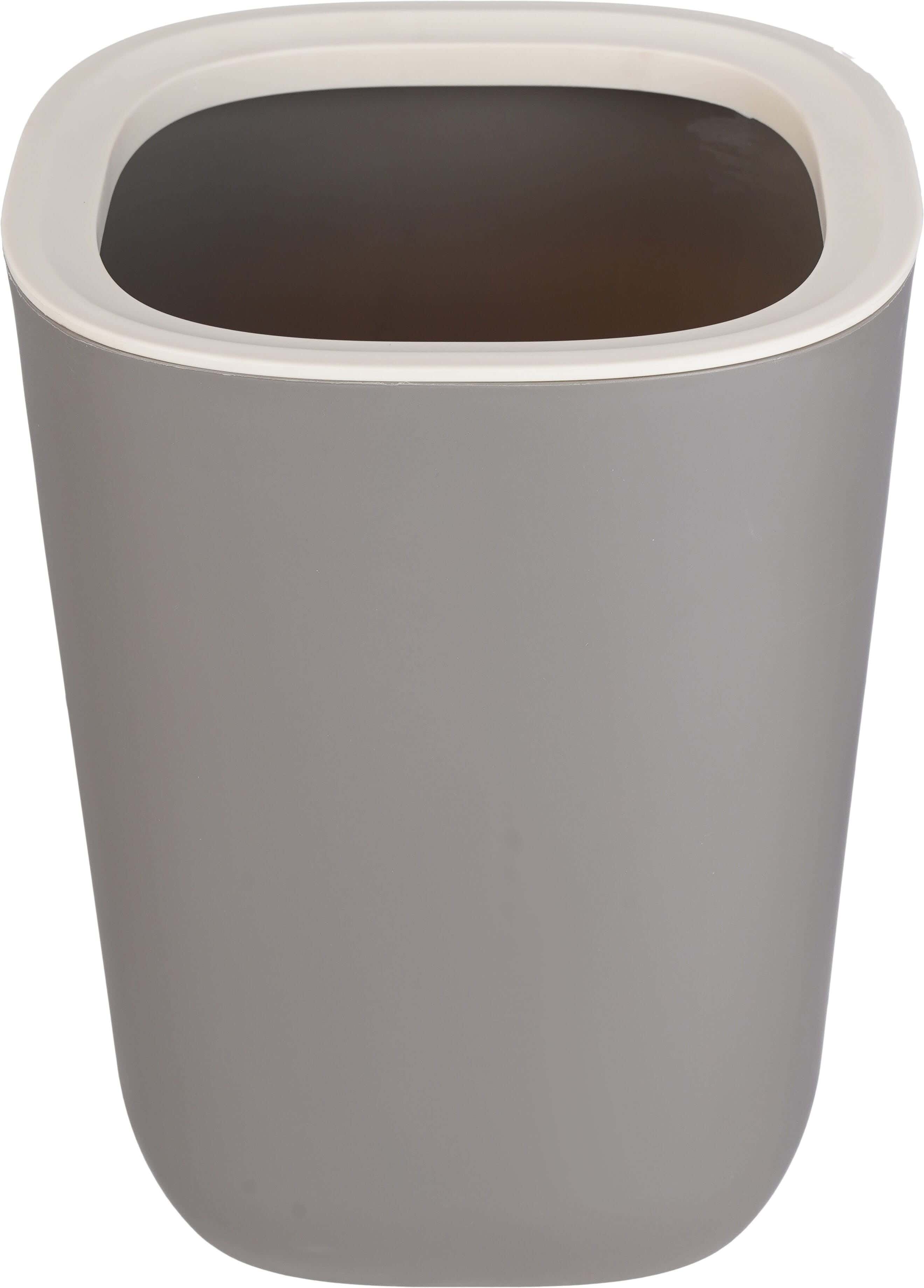 Plastic Trash Bin, 20×20×25 cm - Grey