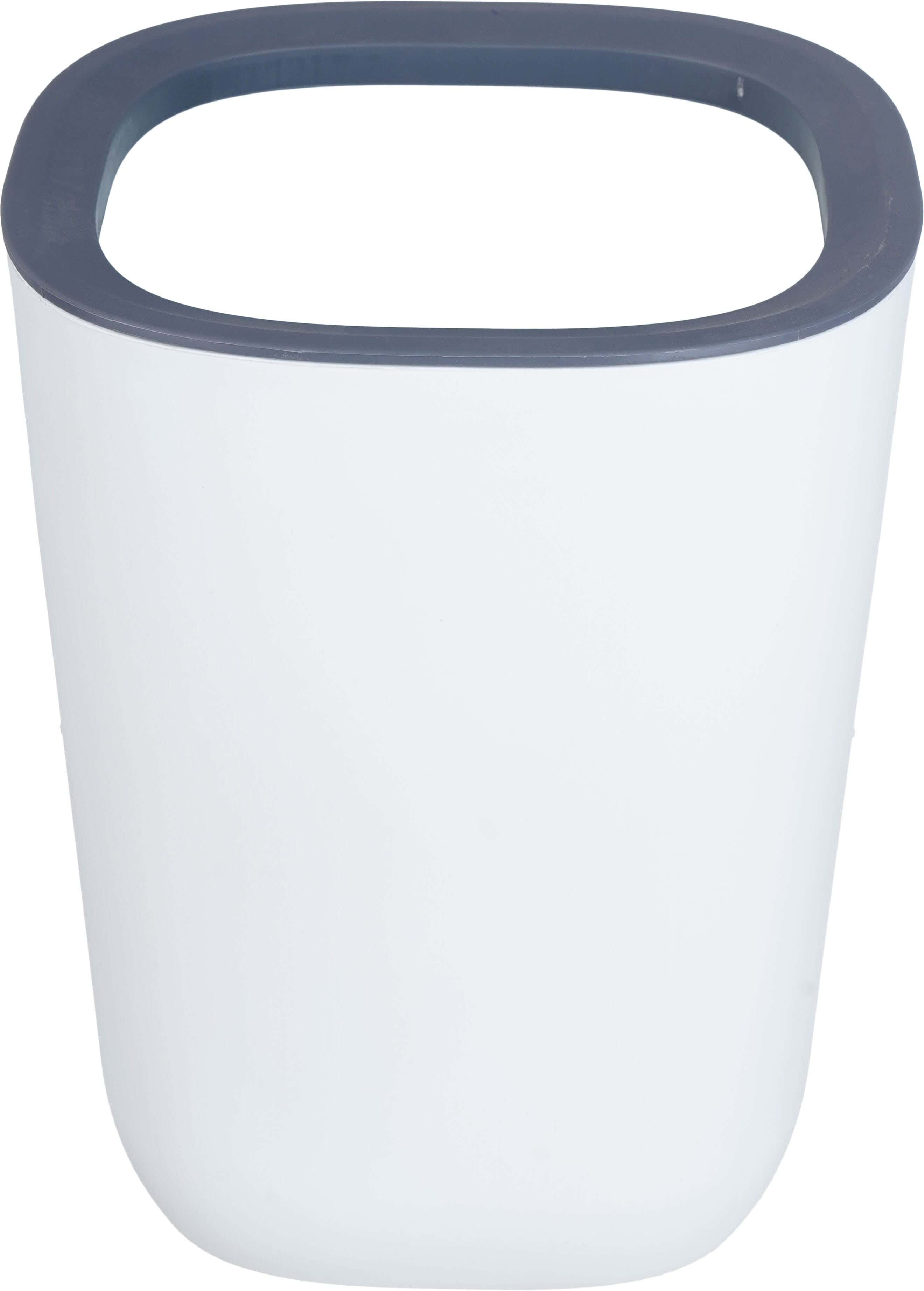 Plastic Trash Bin, 20×20×25 cm - Light Grey