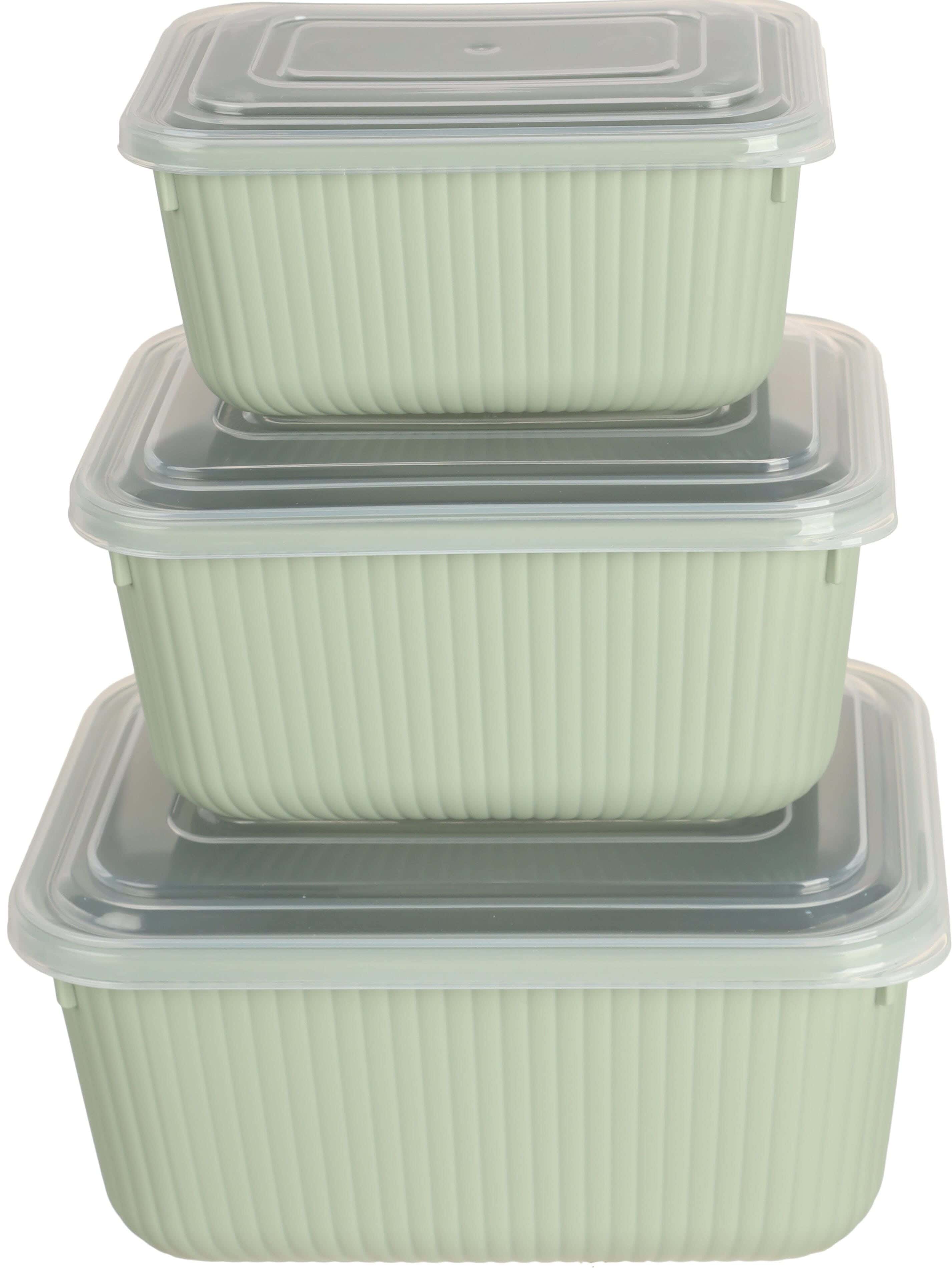 Al Wataneya Plastic Refrigerator Box Set, 3 Pieces - Olive