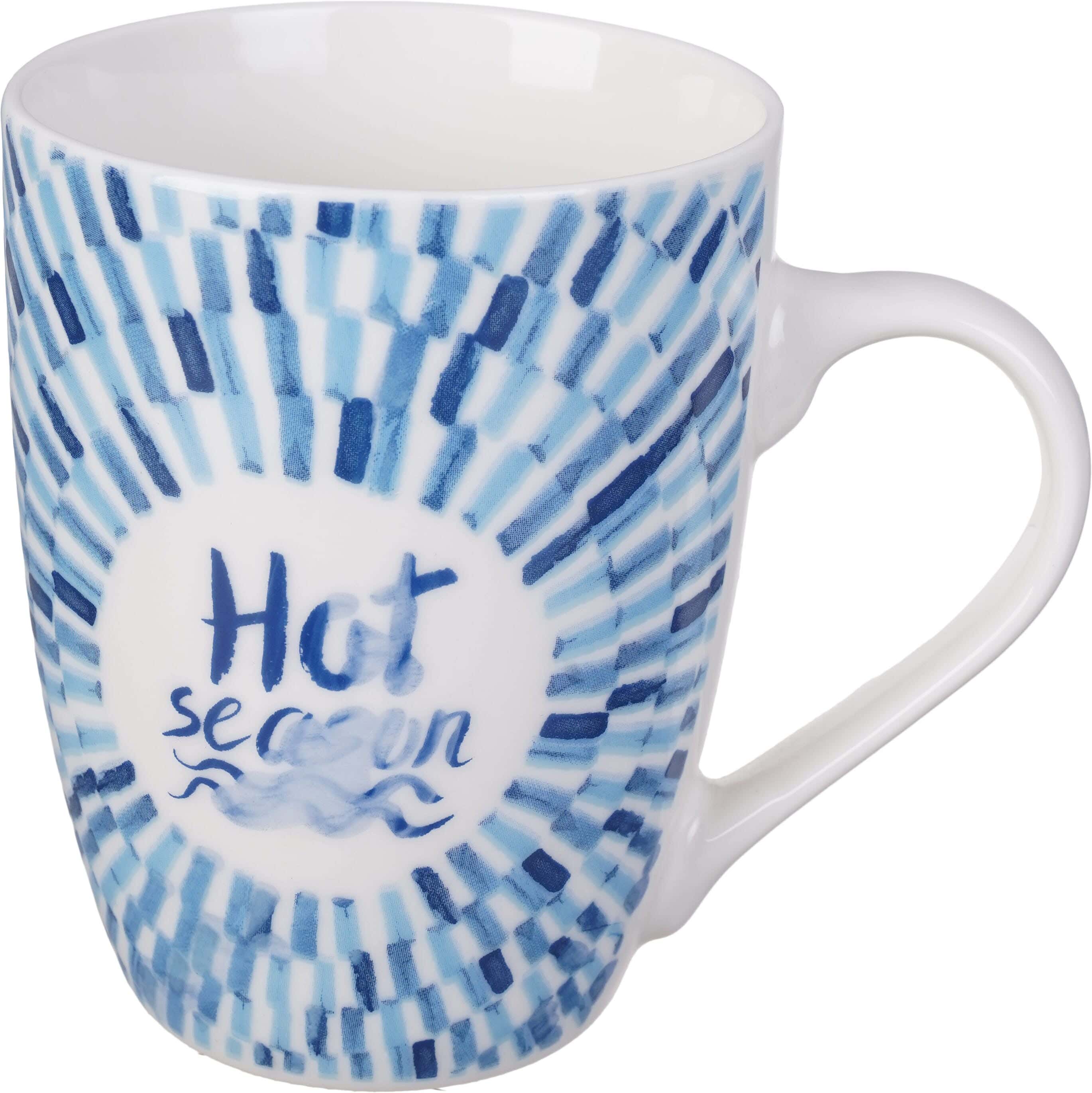 Group Tiger Porcelain Mug, 280 ml - Blue White