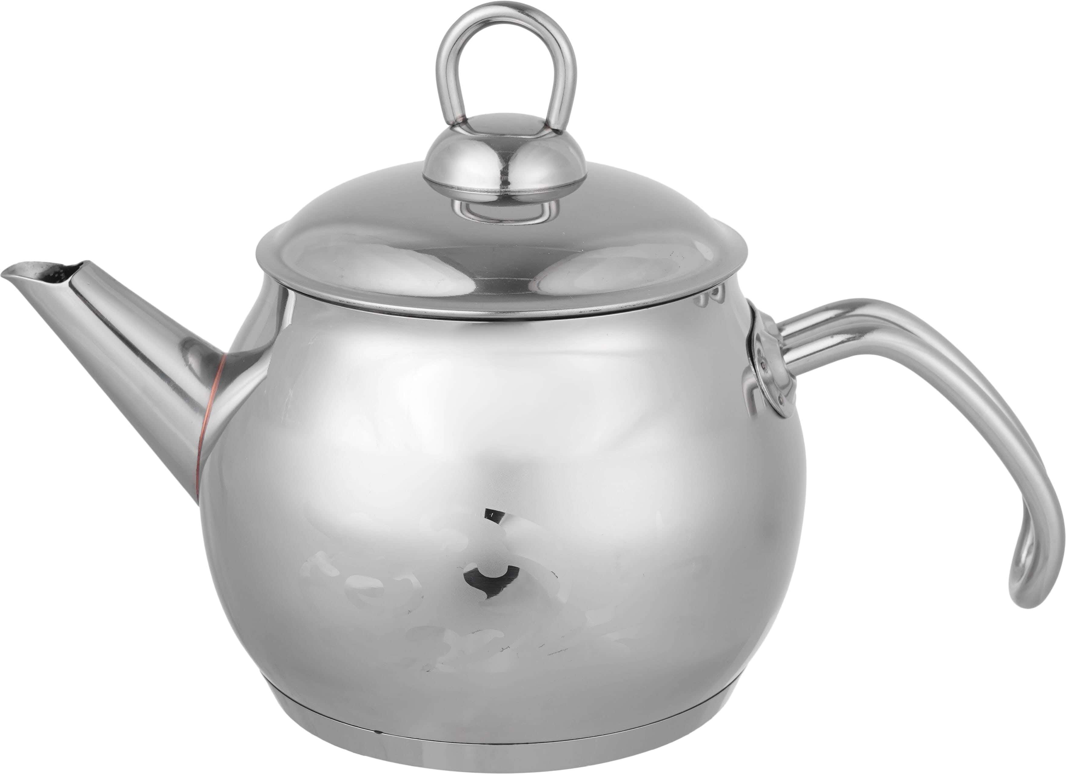 Lines Stainless Steel Teapot with Handle, 1 Litre - Silver