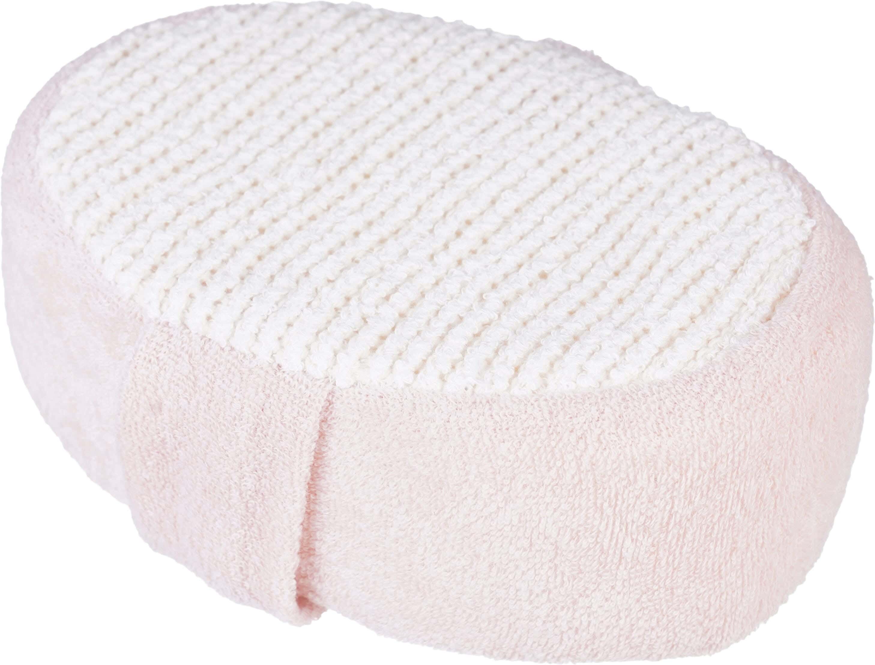 Soft bath loofah, 14×10 cm - Rose Off White