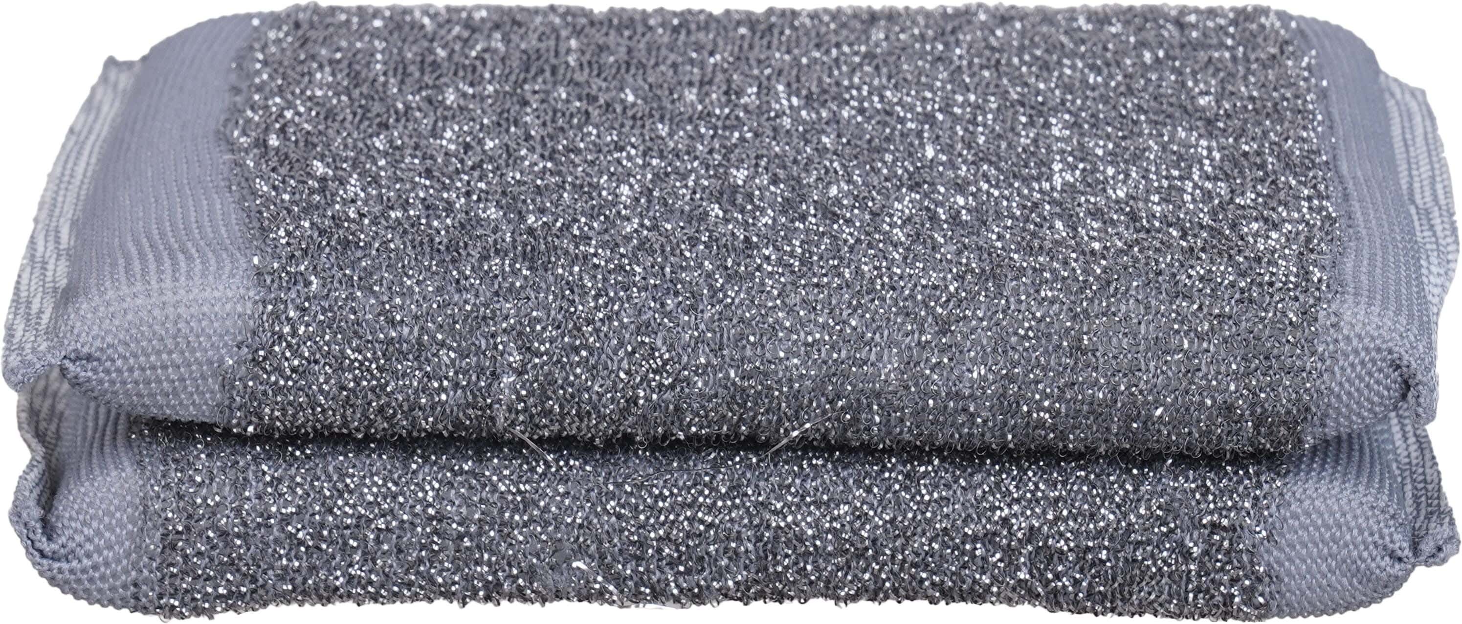 Wire Cleaning Set For Dishes, 2 Pieces, 13.5×9 Cm - Grey
