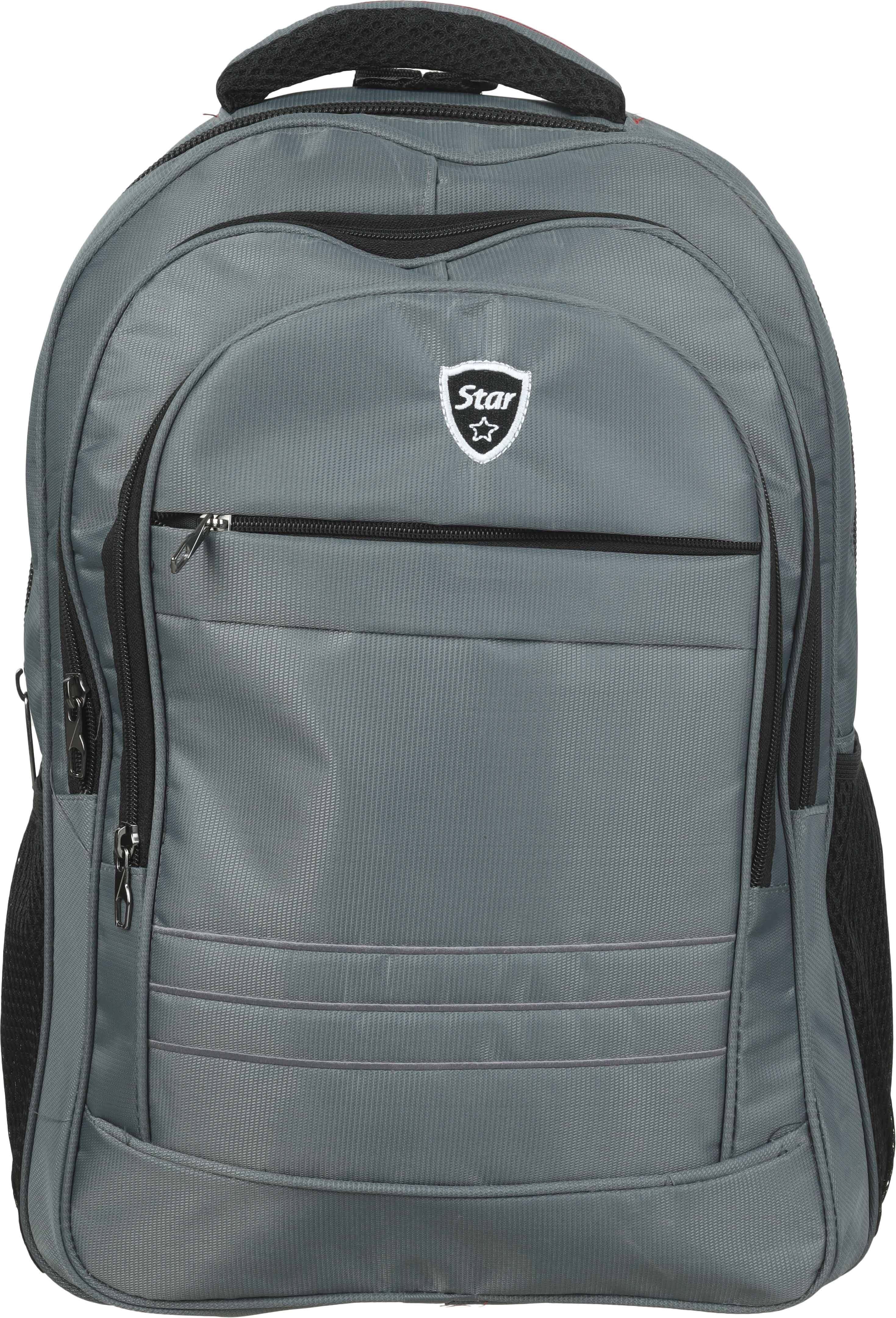 Star Fabric Laptop Bag, 4 Zippers, 18 Inch - Olive