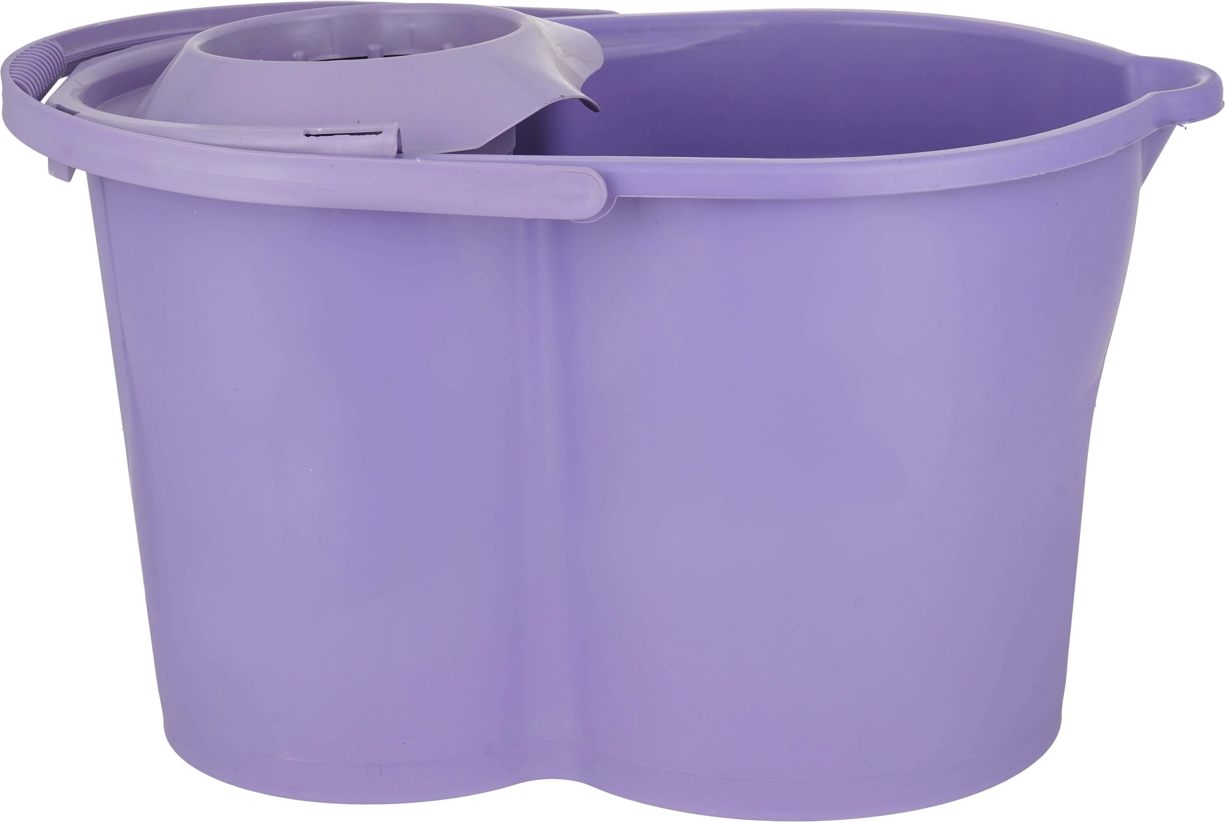 Plastic Cleaning Bucket with Wringer, 25 Liter - Mauve
