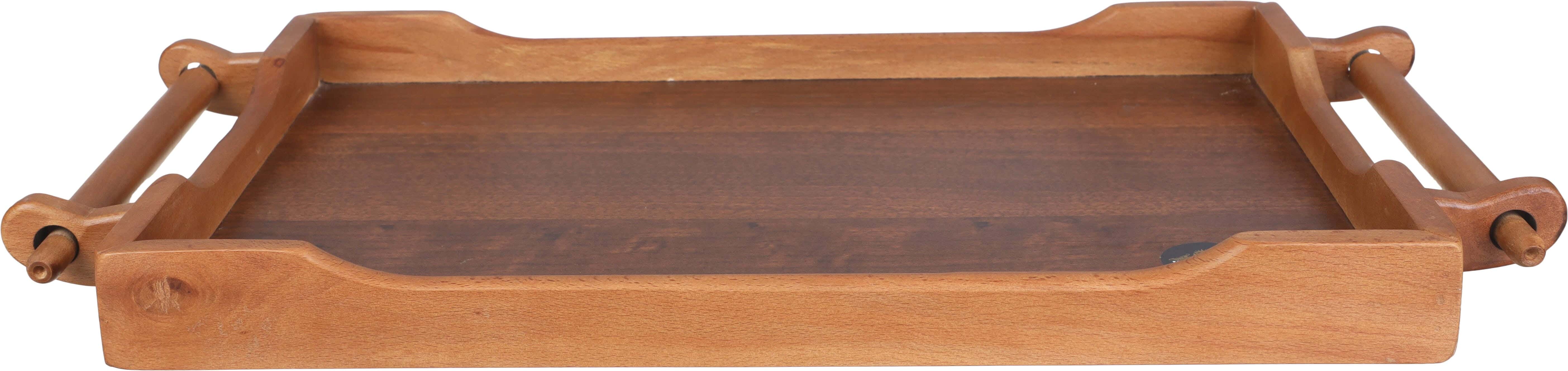 Home Wood Wooden Food Serving Tray, 56×30 cm - Wooden Brown