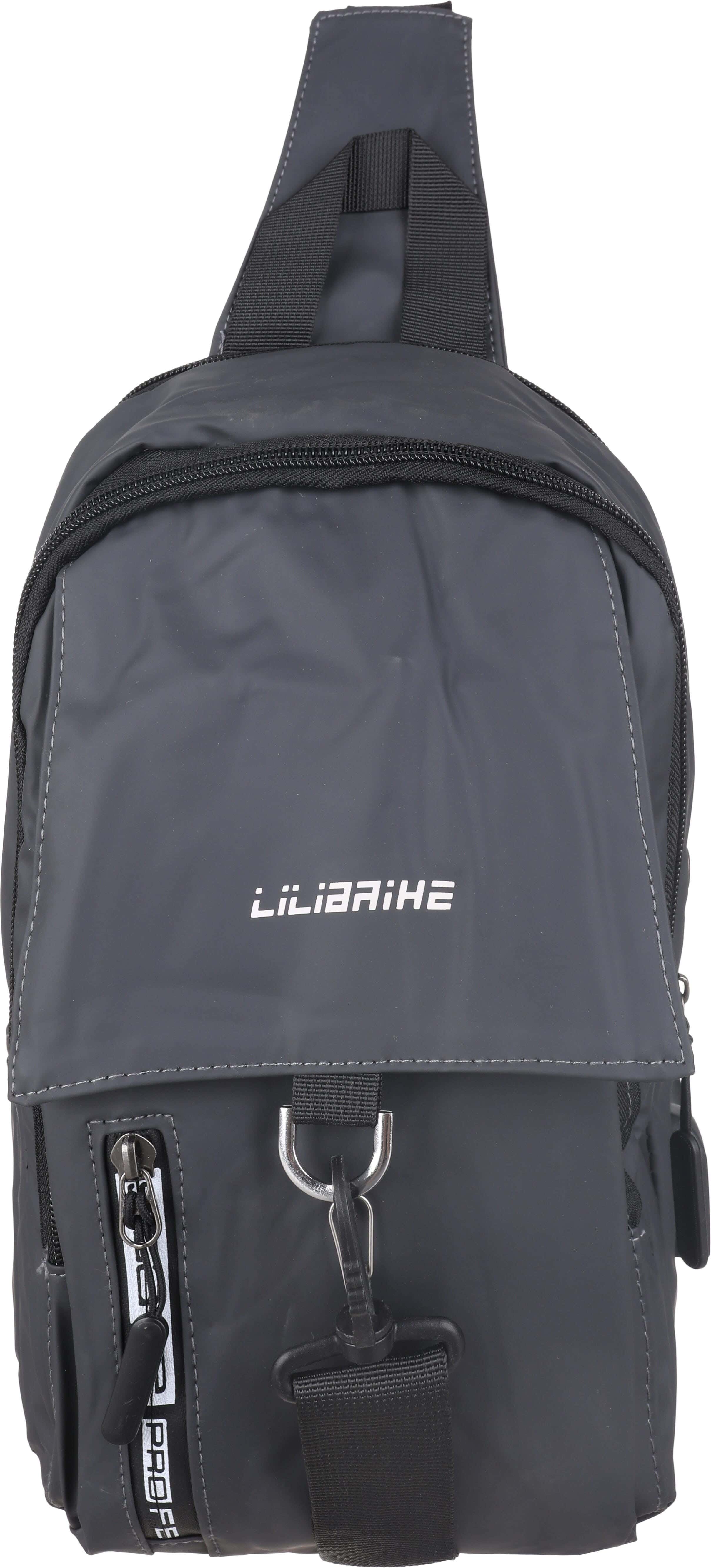 Waterproof Crossbody Bag, 31×17 Cm, 4 Zippers - Black