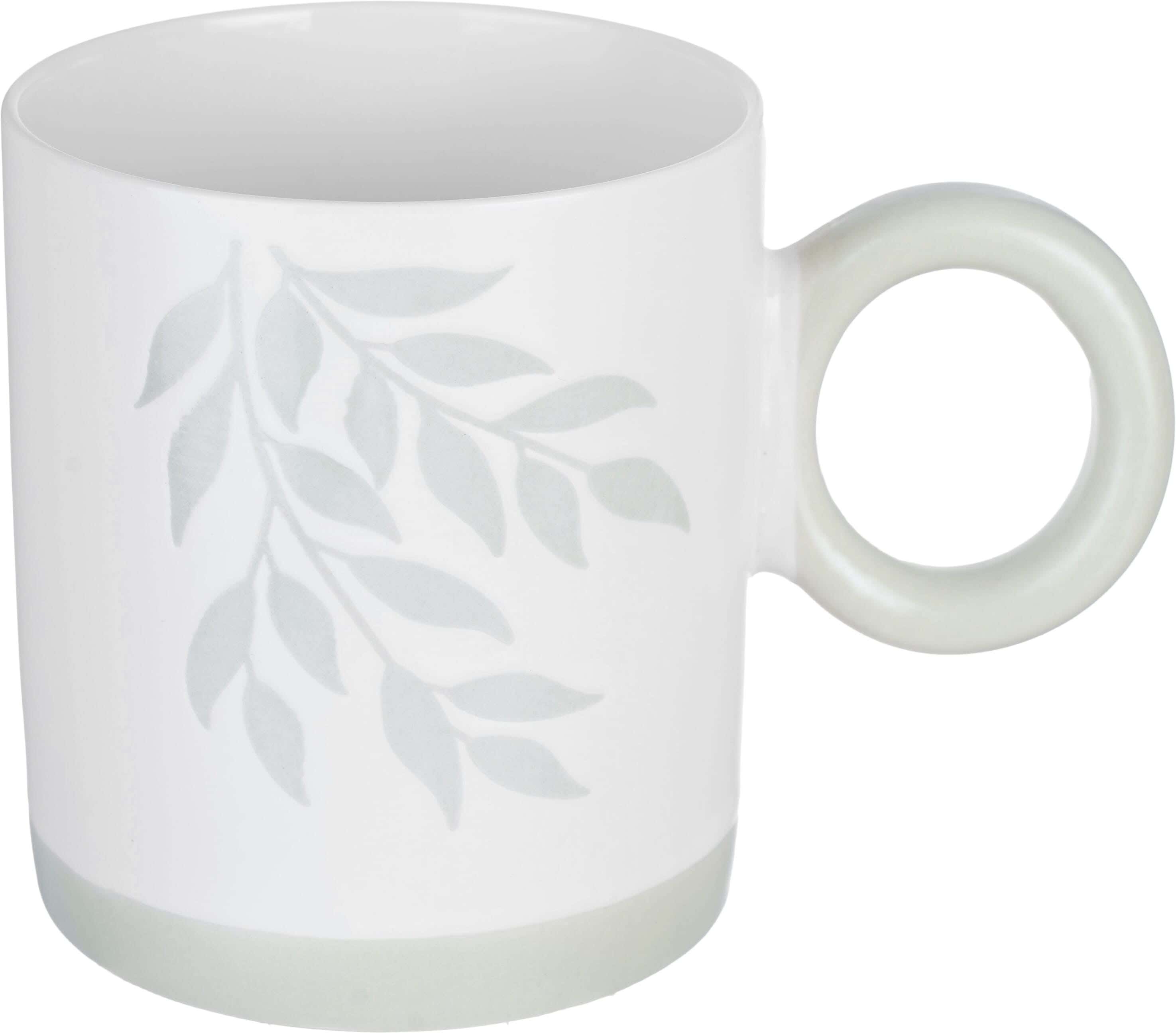 Porcelain mug, 400 ml - White Olive