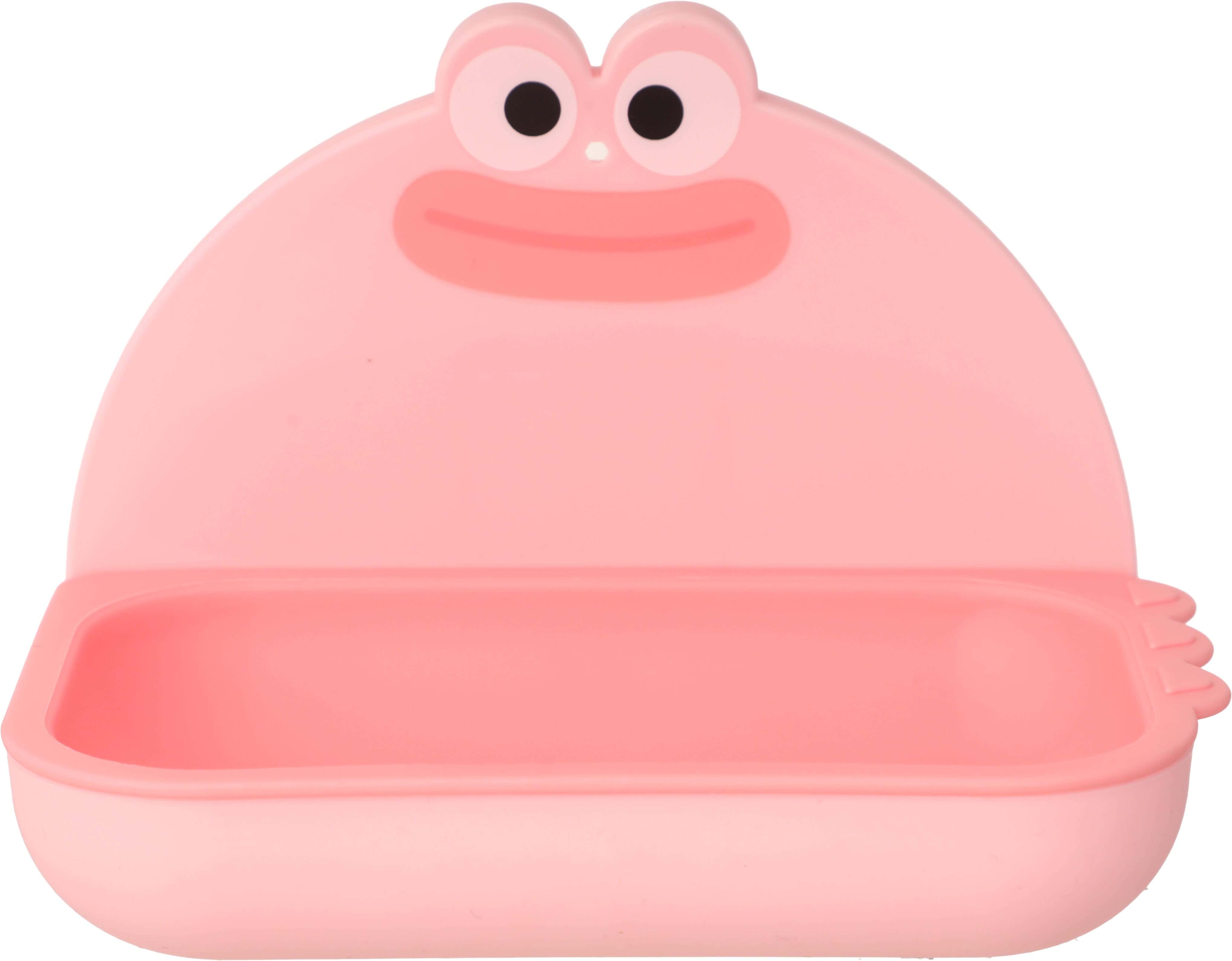 Plastic Soap Dish, 14×9 cm - Rose