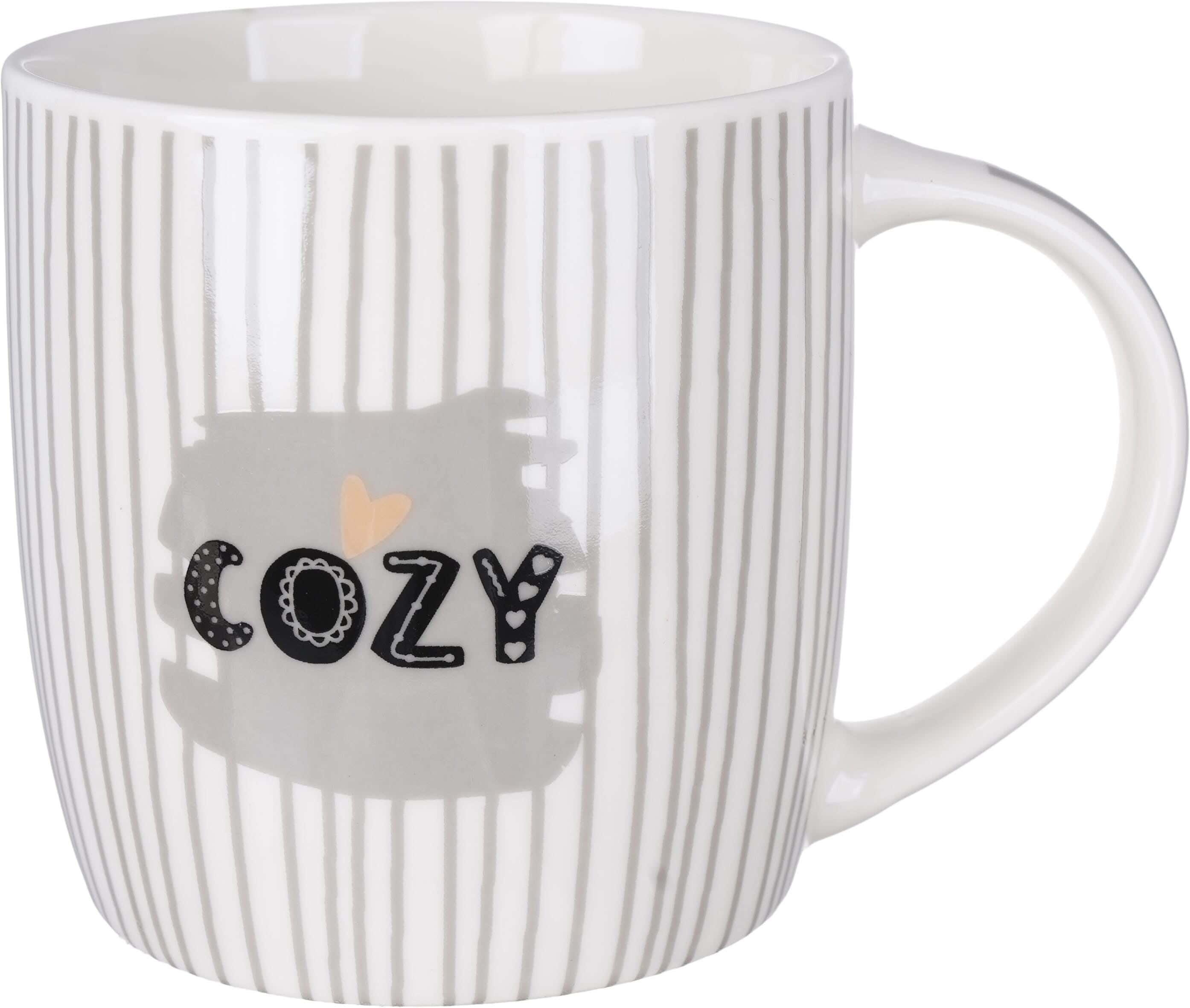 Porcelain Mug, 250 ml - Grey White