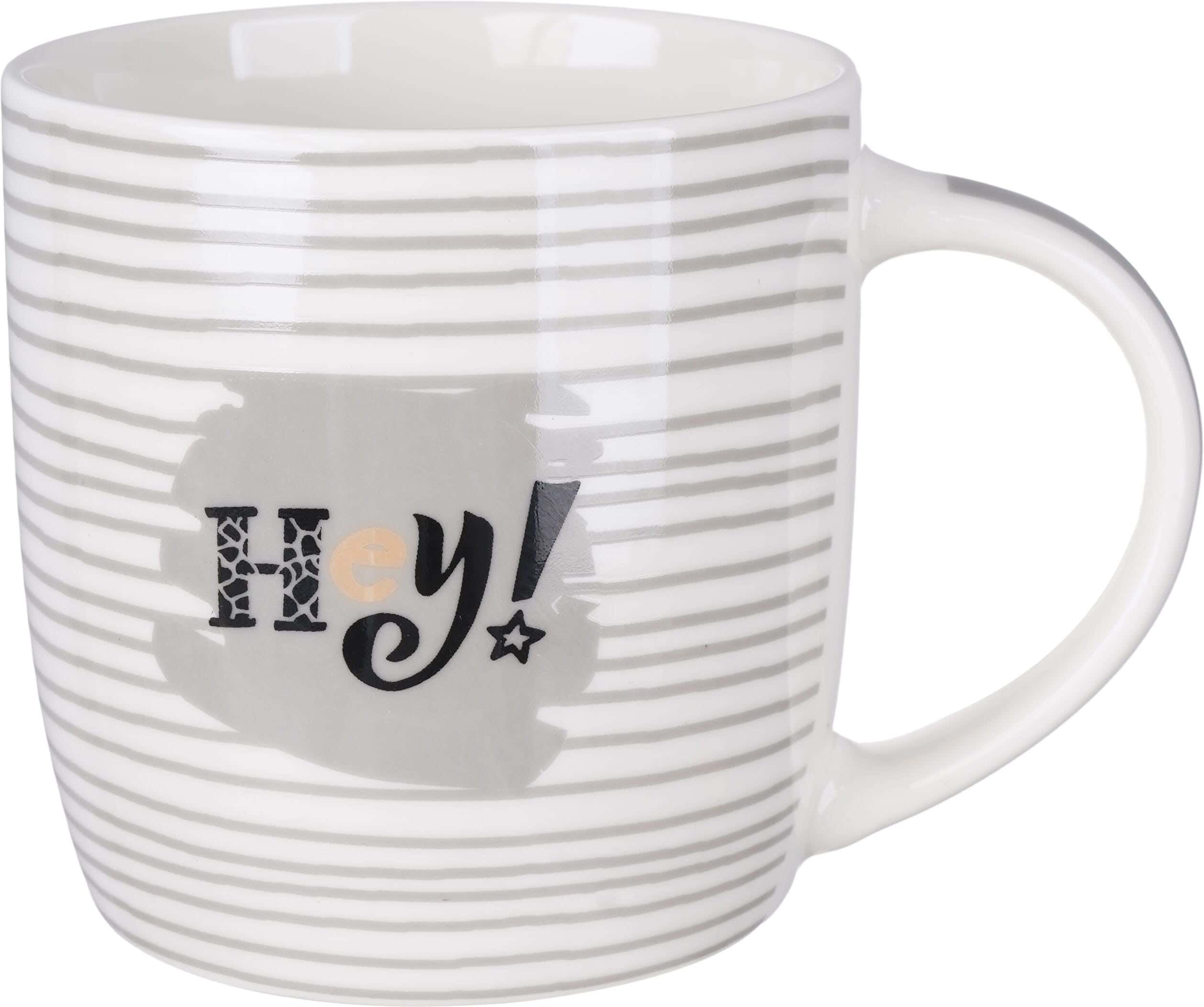 Porcelain Mug, 250 ml - Grey White