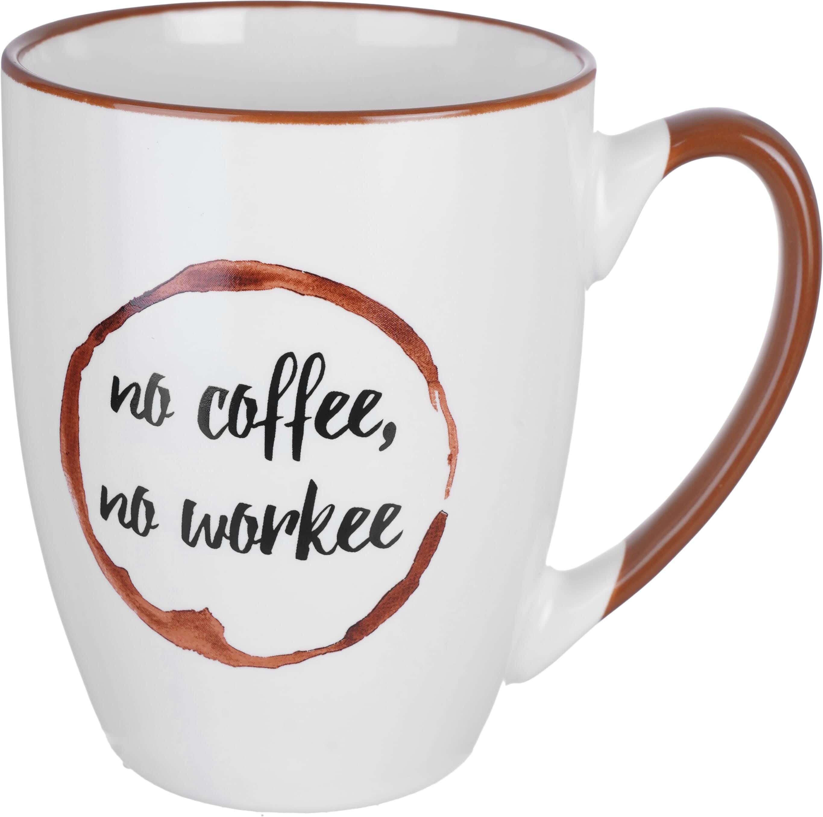 Porcelain mug, 350 ml - White Brown