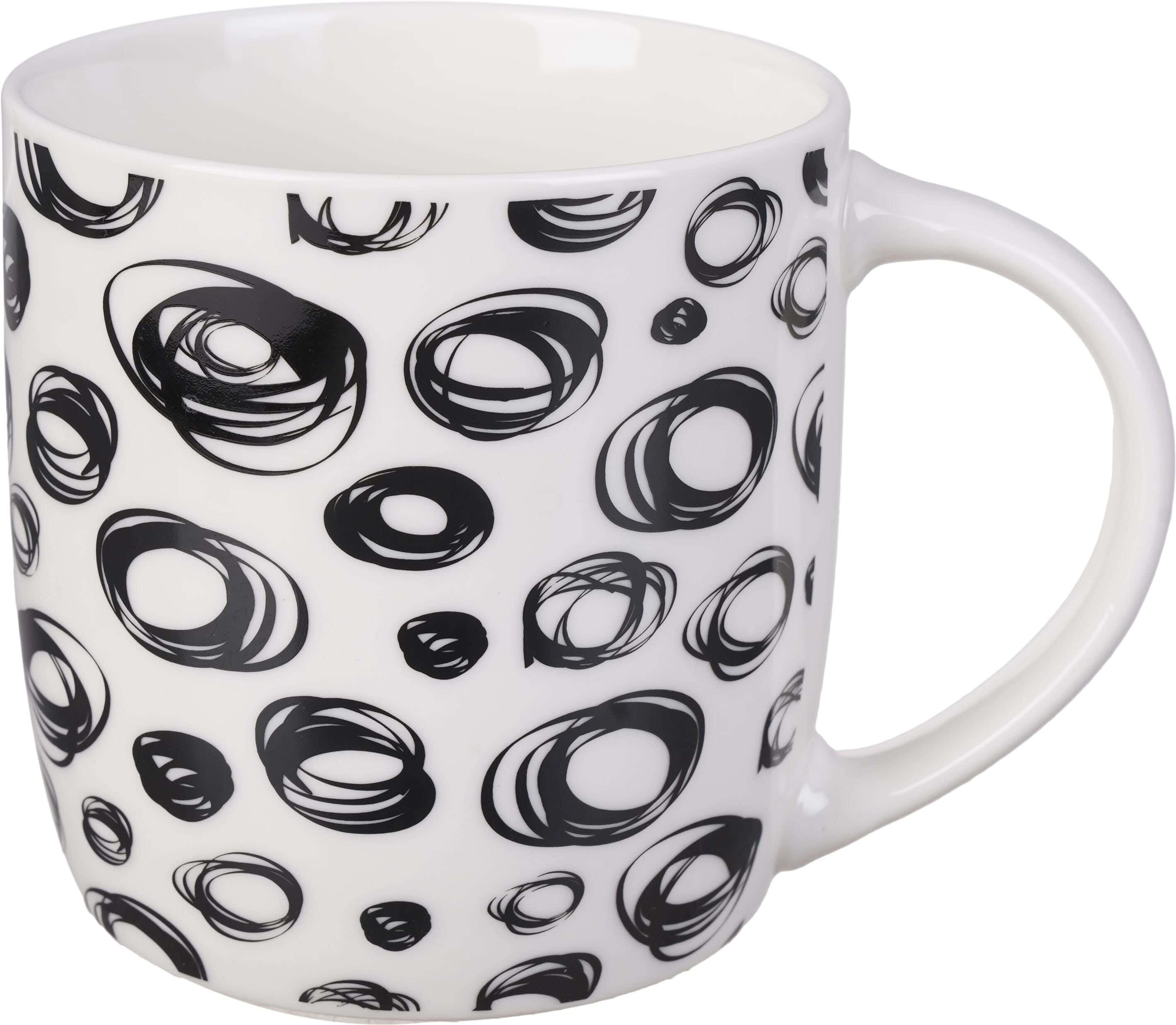 Group Tiger Porcelain Mug, 280 ml - Black White