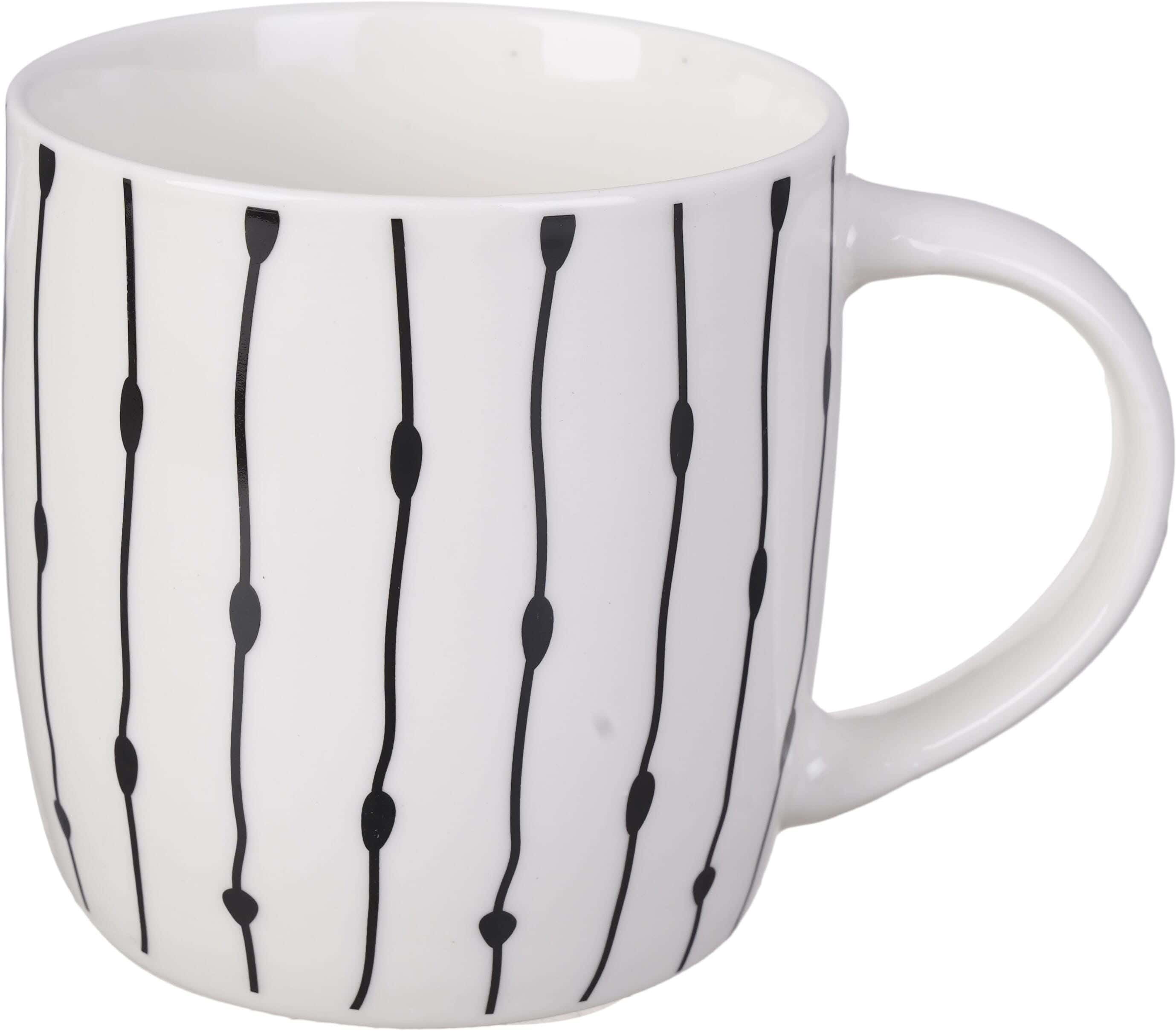 Group Tiger Porcelain Mug, 280 ml - Black White