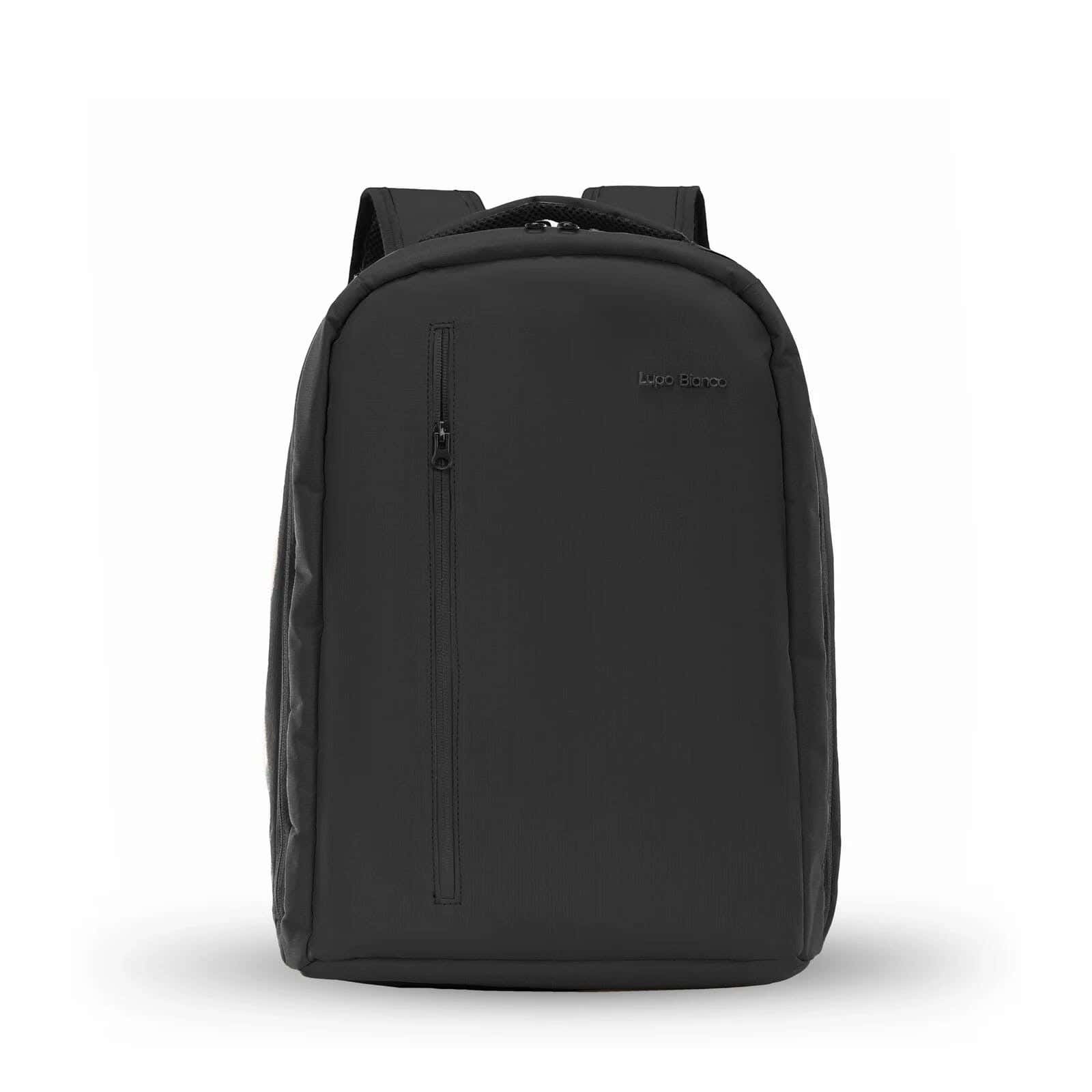 Lupo bianco Polyester Laptop Bag, 3 Zippers, 16 Inch - Grey