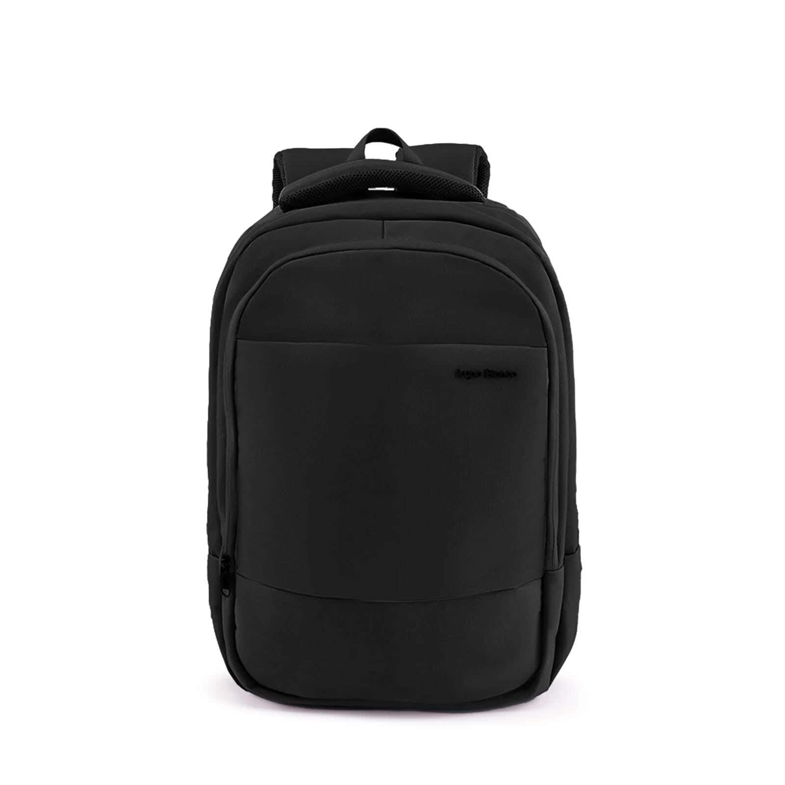 Lupo bianco Linen Laptop Bag, 4 Zippers, 16 Inch - Black