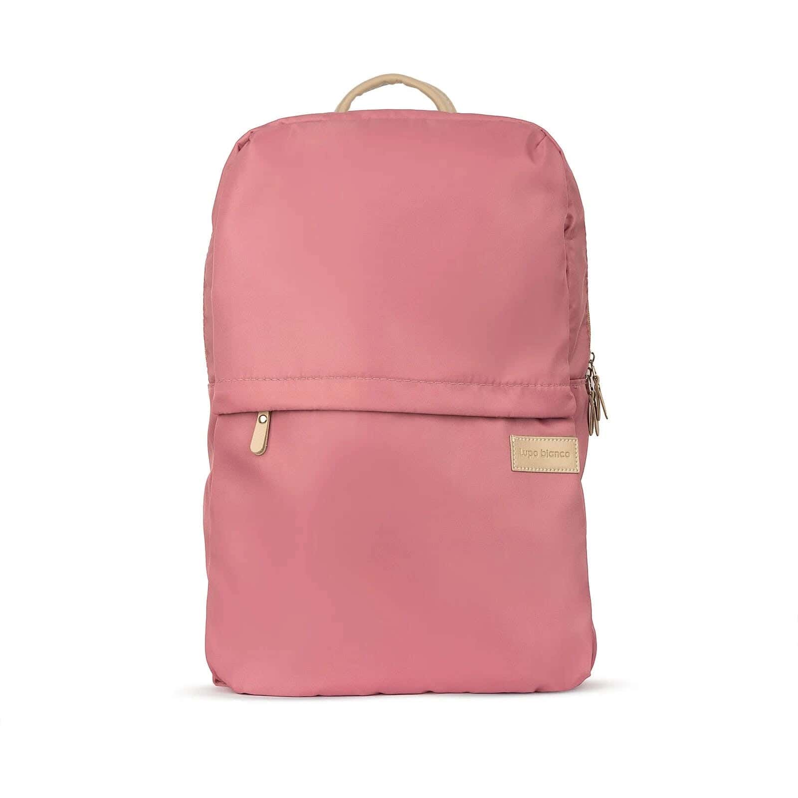 Lupo bianco Polyester Laptop Bag, 3 Zippers, 13 Inch - Cashmere