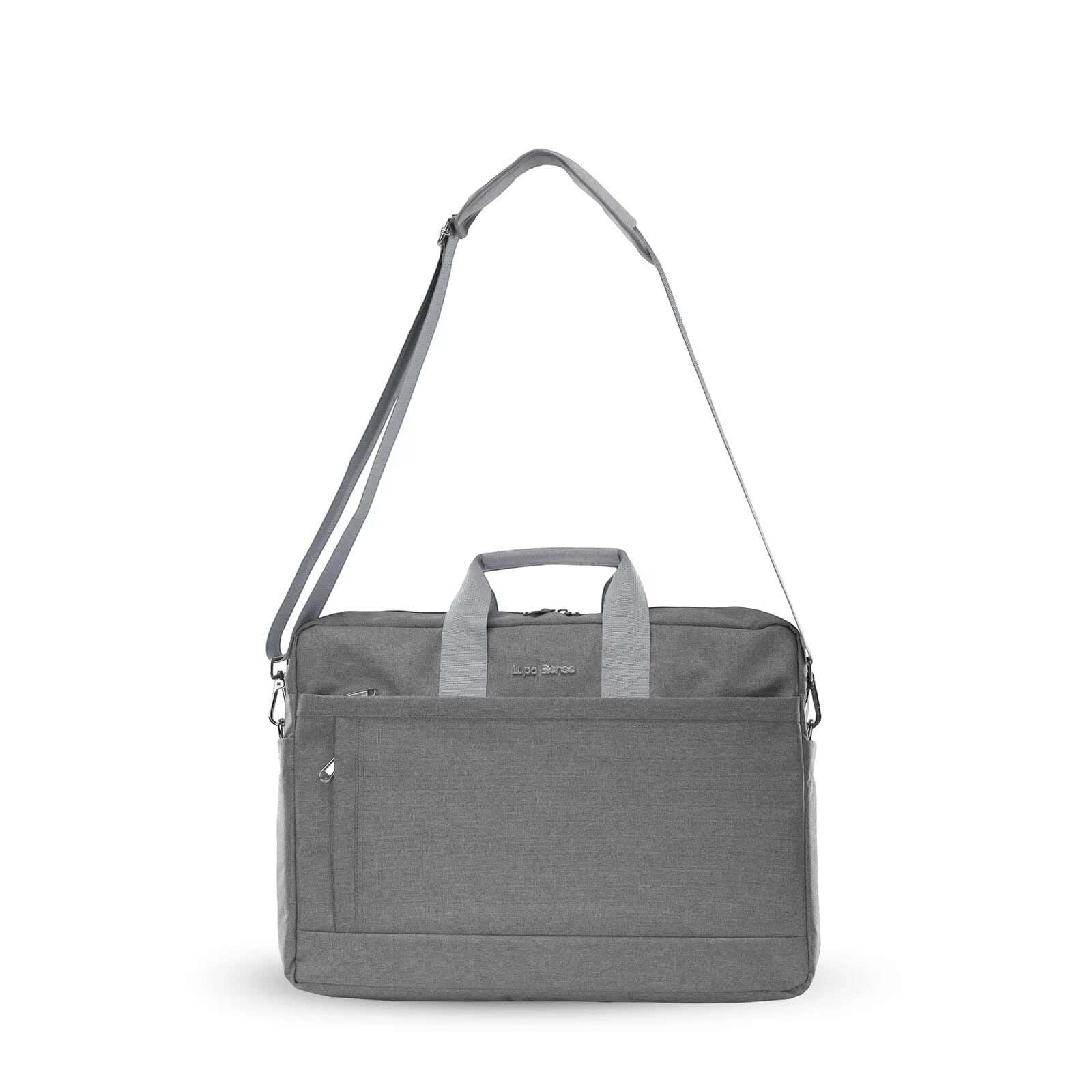 Lupo bianco Linen Shoulder Laptop Bag, 17 inches, 5 zippers - Dark Grey
