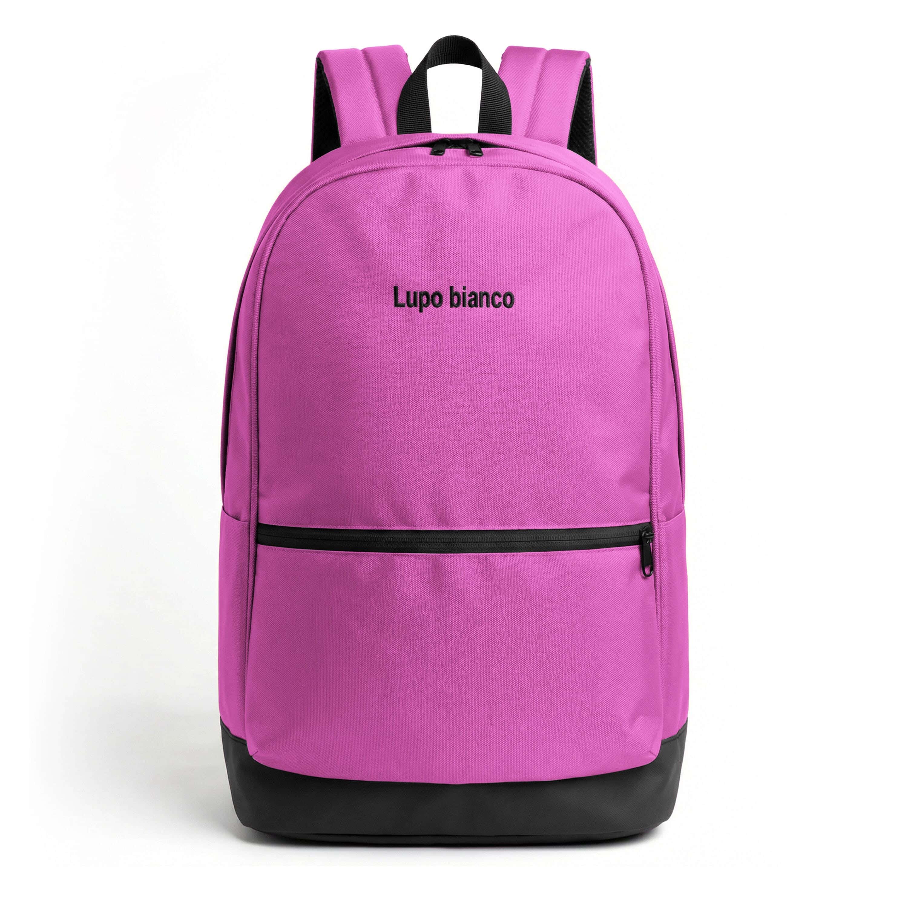 Lupo bianco Polyester Laptop Bag, 2 Zippers, 13 Inch - Rose