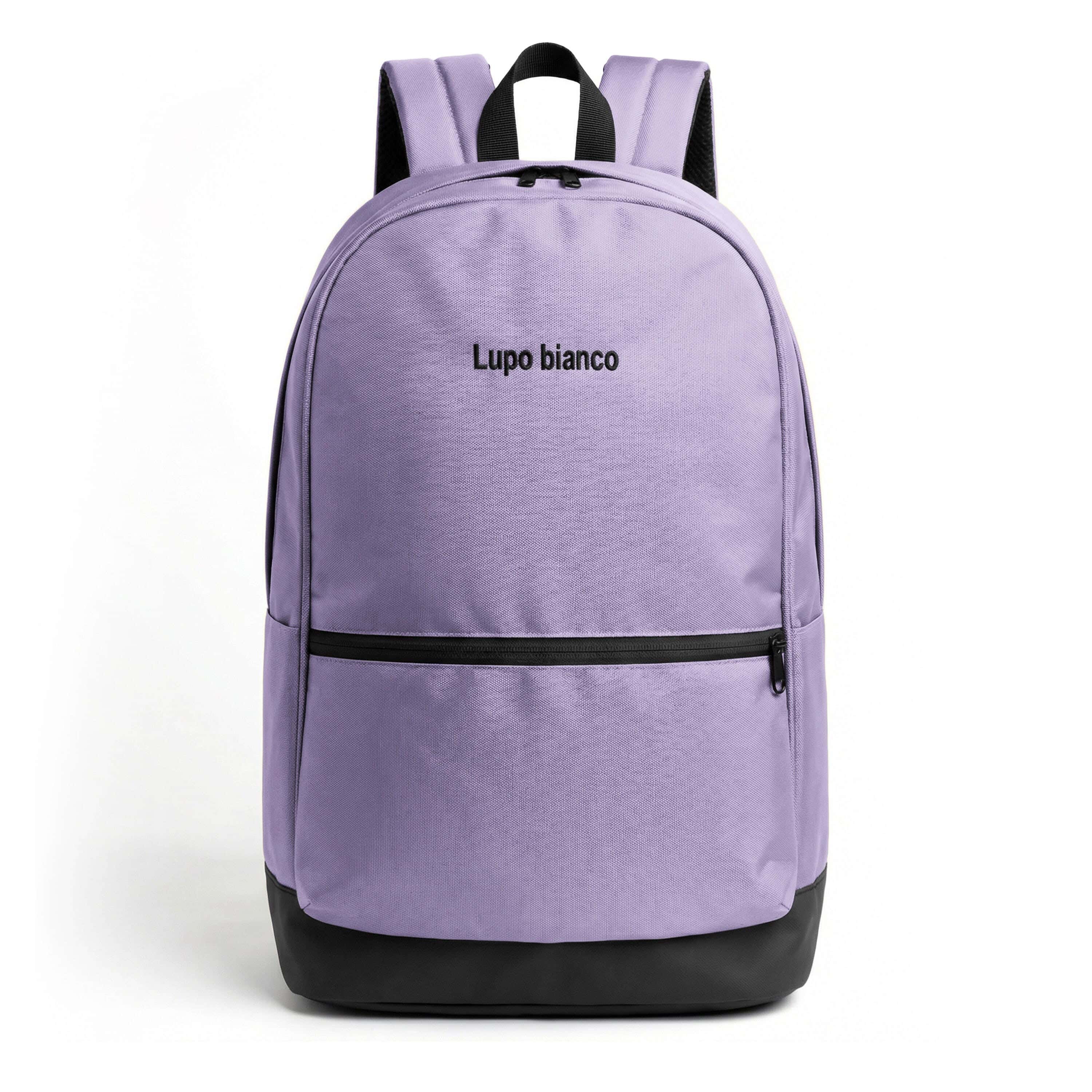 Lupo bianco Polyester Laptop Bag, 2 Zippers, 13 Inch - Light Mauve