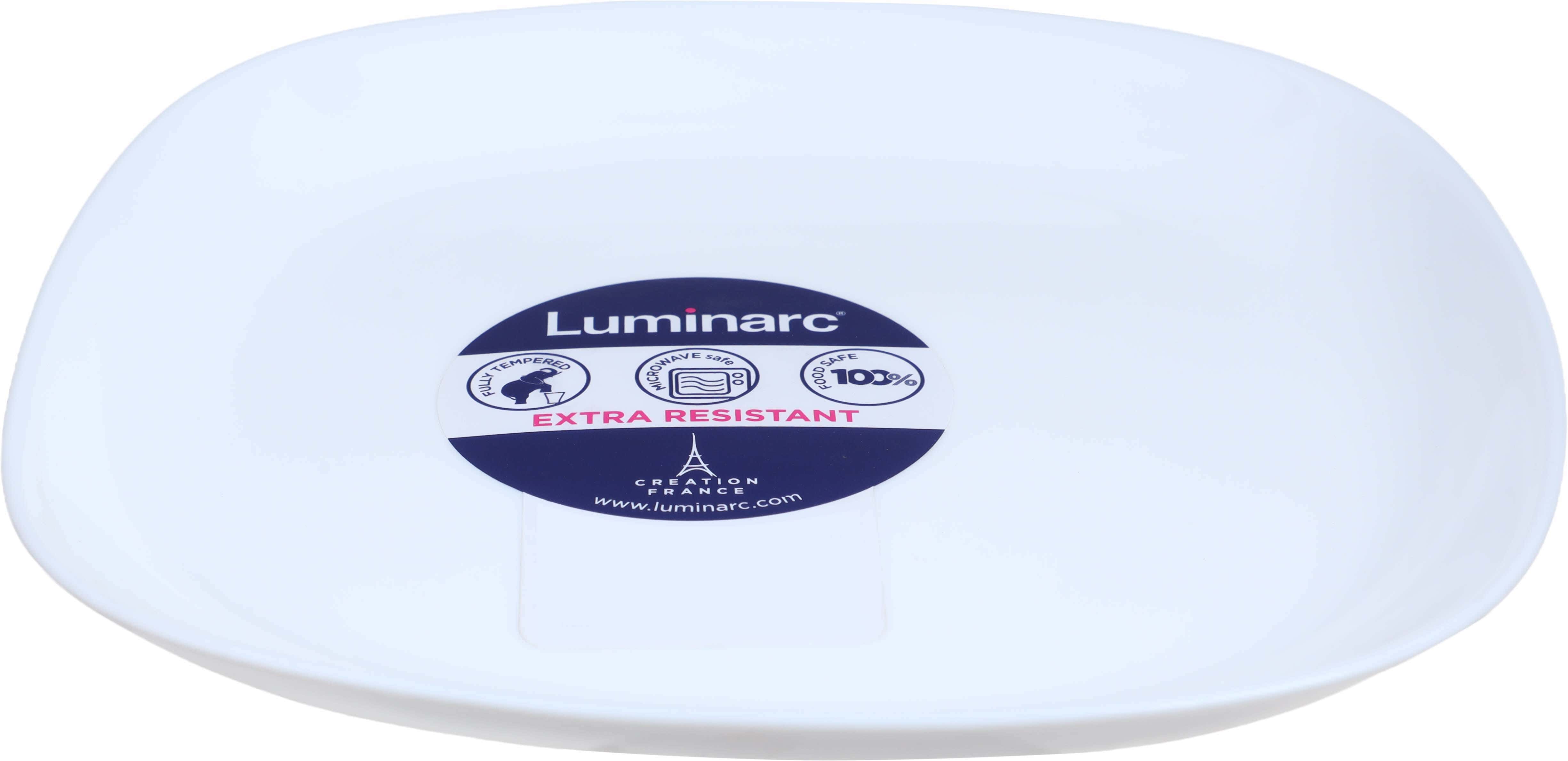 Luminarc Arcopal Square Cake Plate, 20.5 cm - White