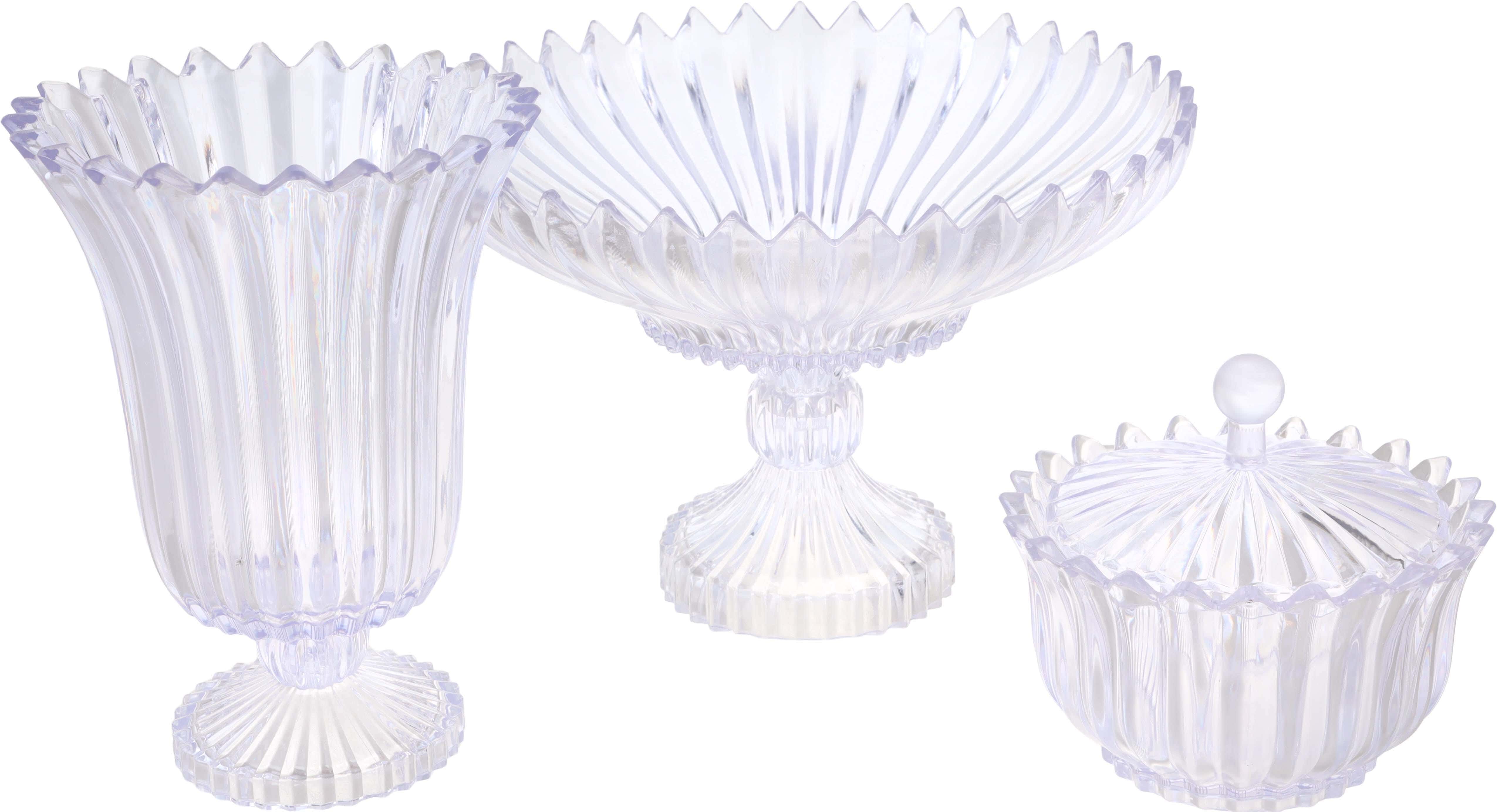 Shark Acrylic Set, 3 Pieces - Clear