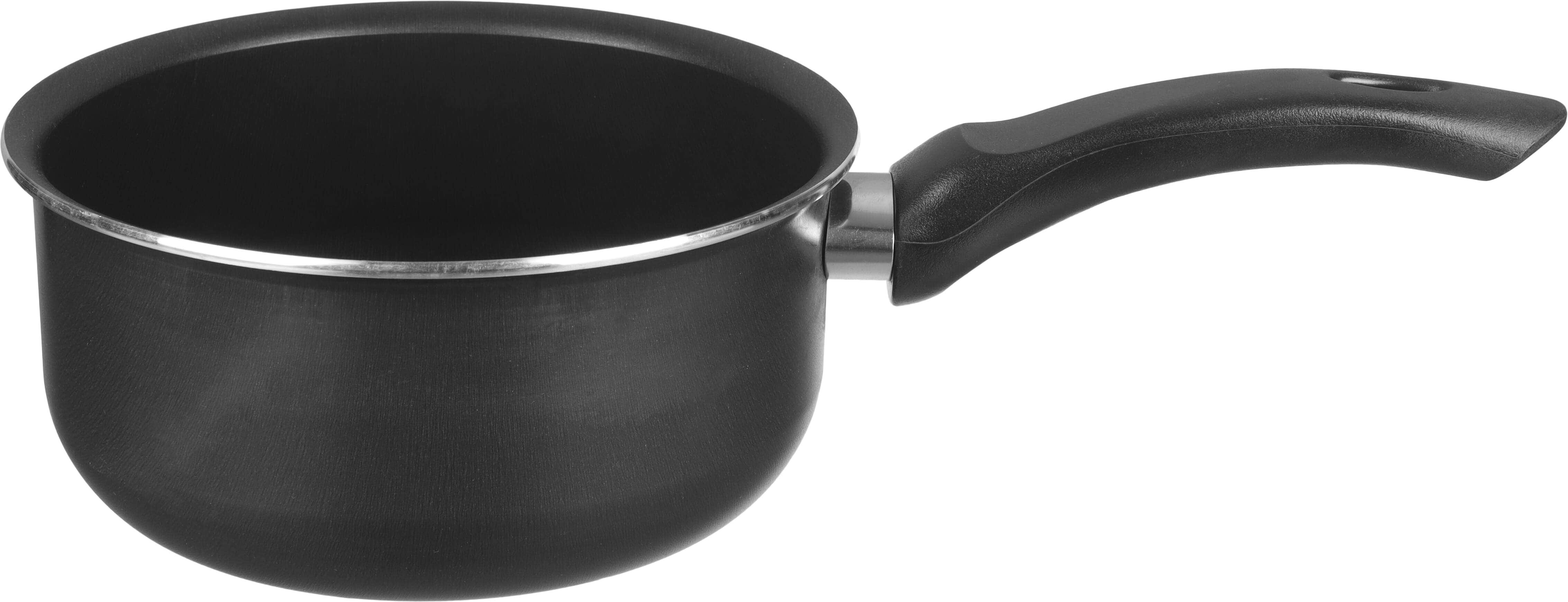 Trueval Teflon Casserole, 16 cm - Black