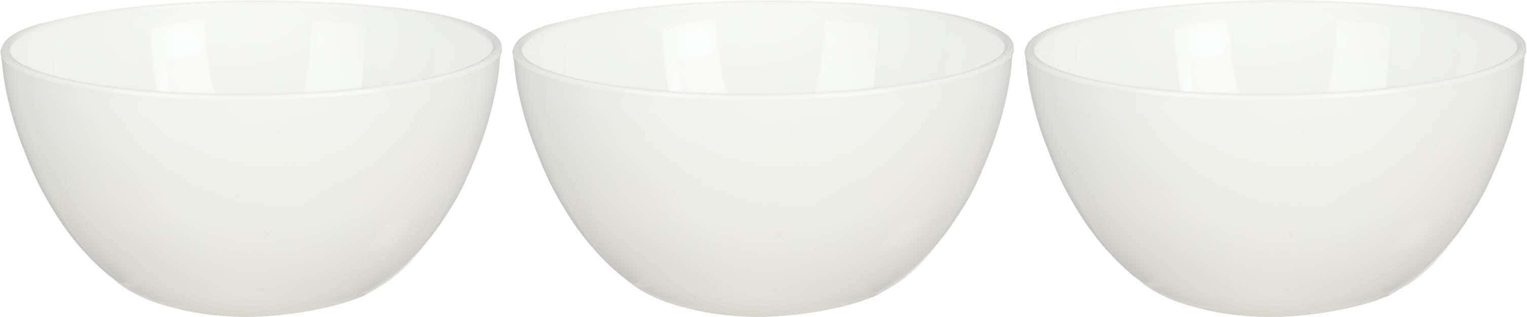 Elite Plastic Bowl Set, 3 Pieces, 11 Cm - White