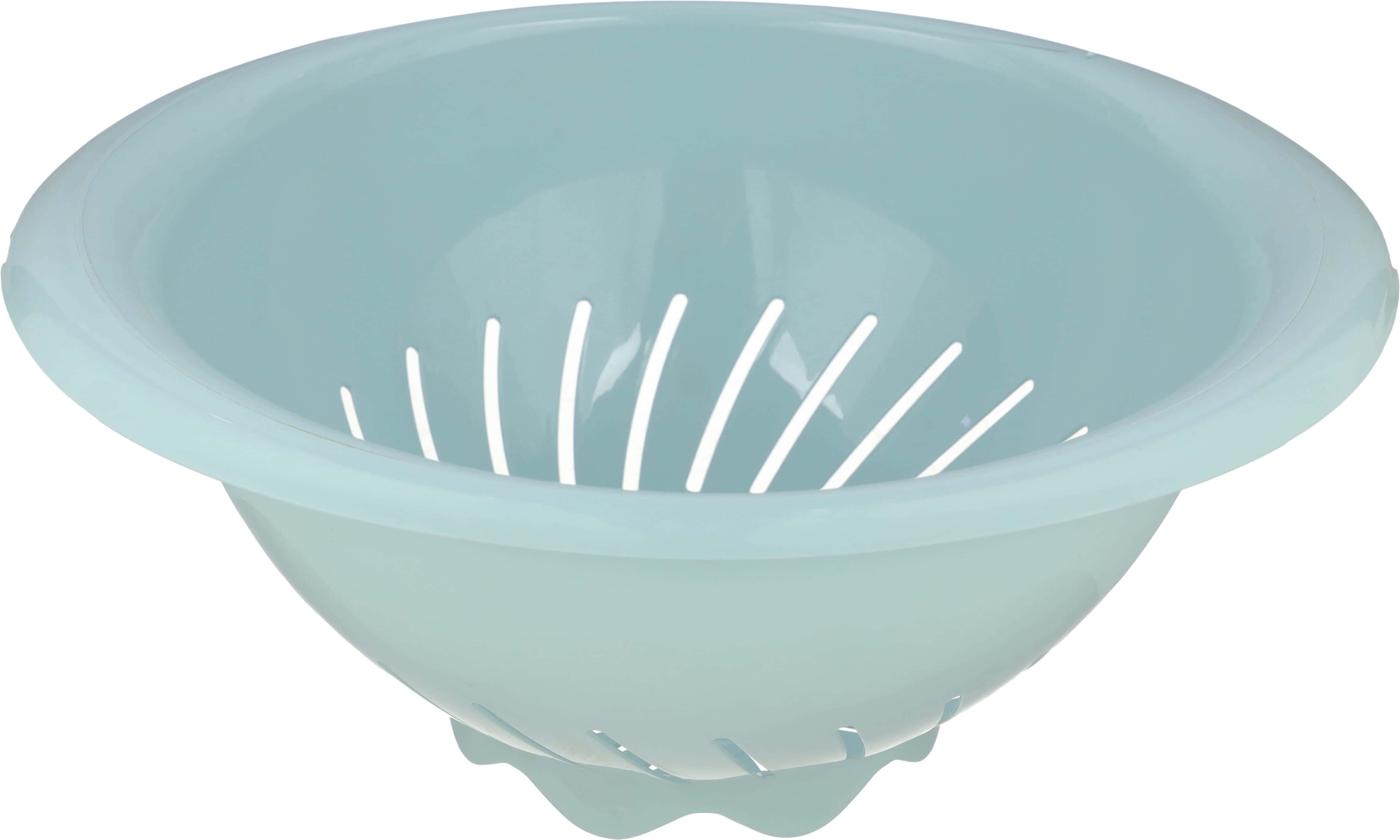 El Safwa Plastic Strainer with Handle, 30×26×13 cm - Light Turquoise
