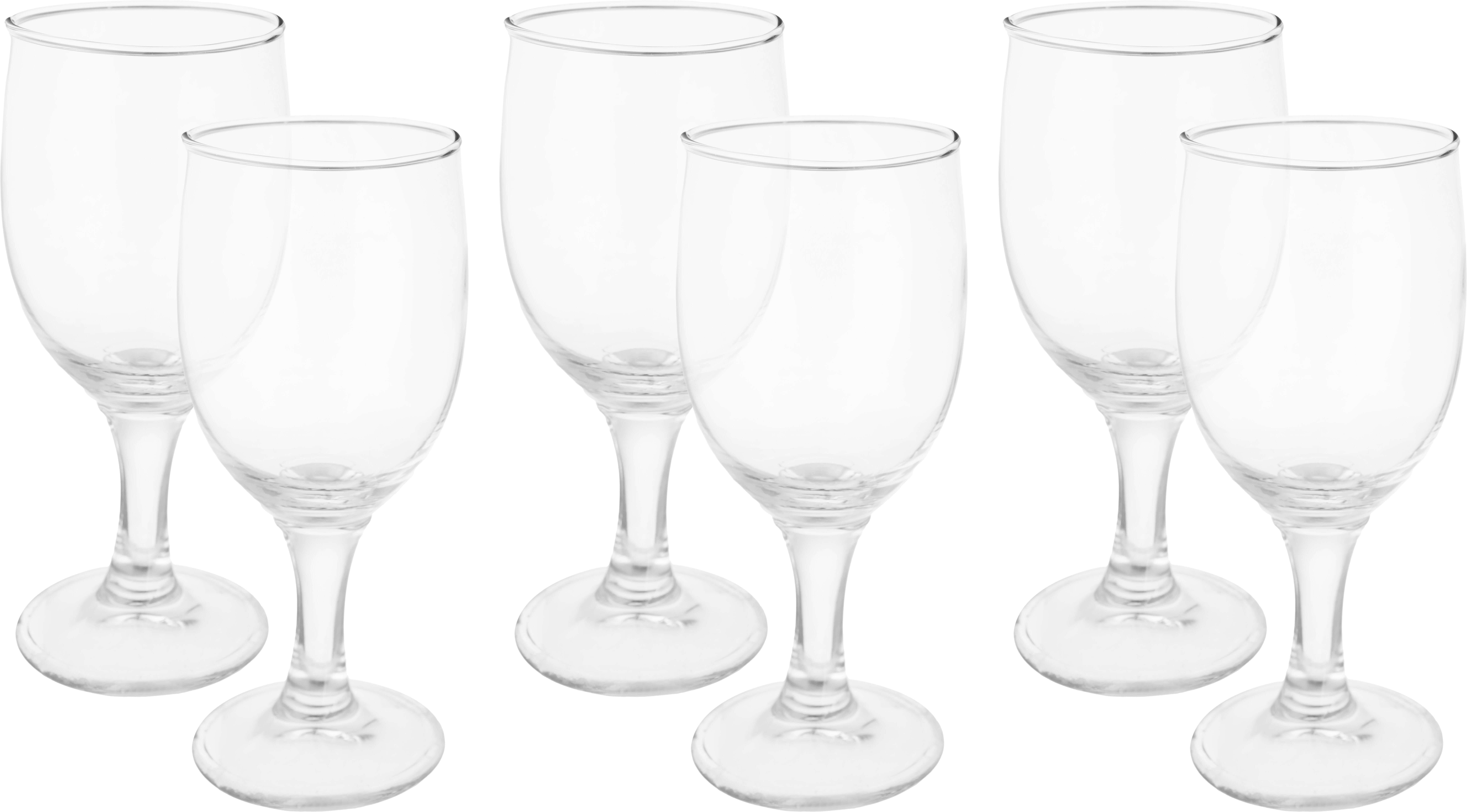 Glasses Glass Sets, 6 pieces, 370 ml - Clear