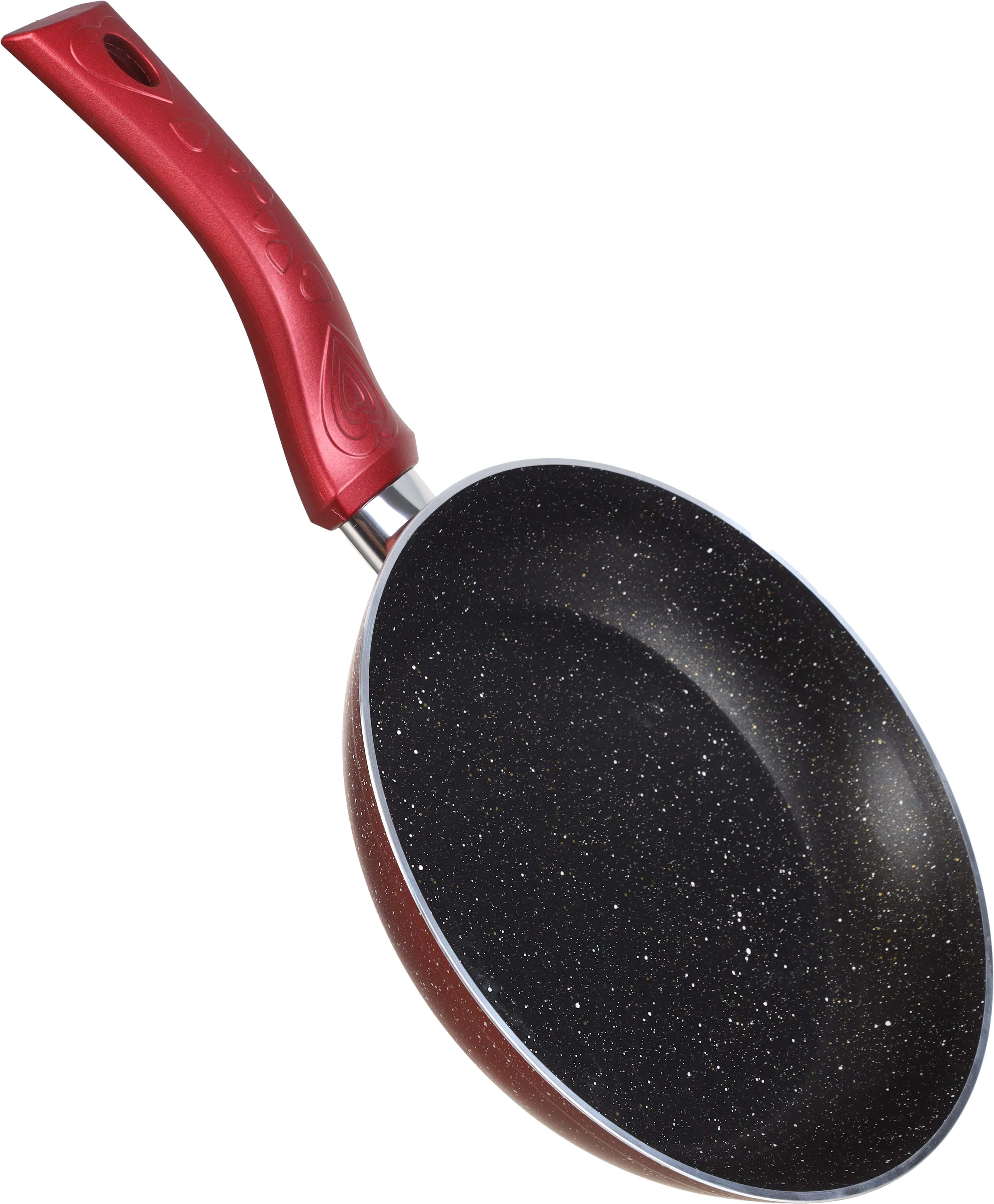 Nouval Granite Fryer, 24 cm - Dark Red