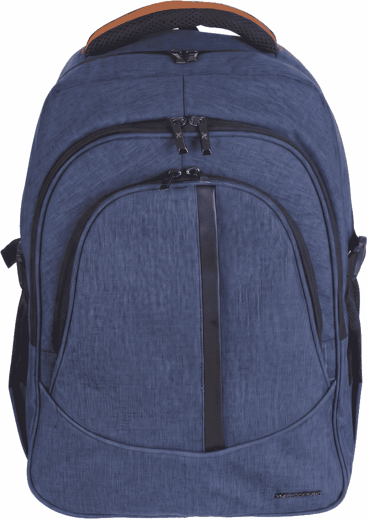 Lavvento Linen Laptop Bag, 15.6 Inch, 5 Zippers - Navy