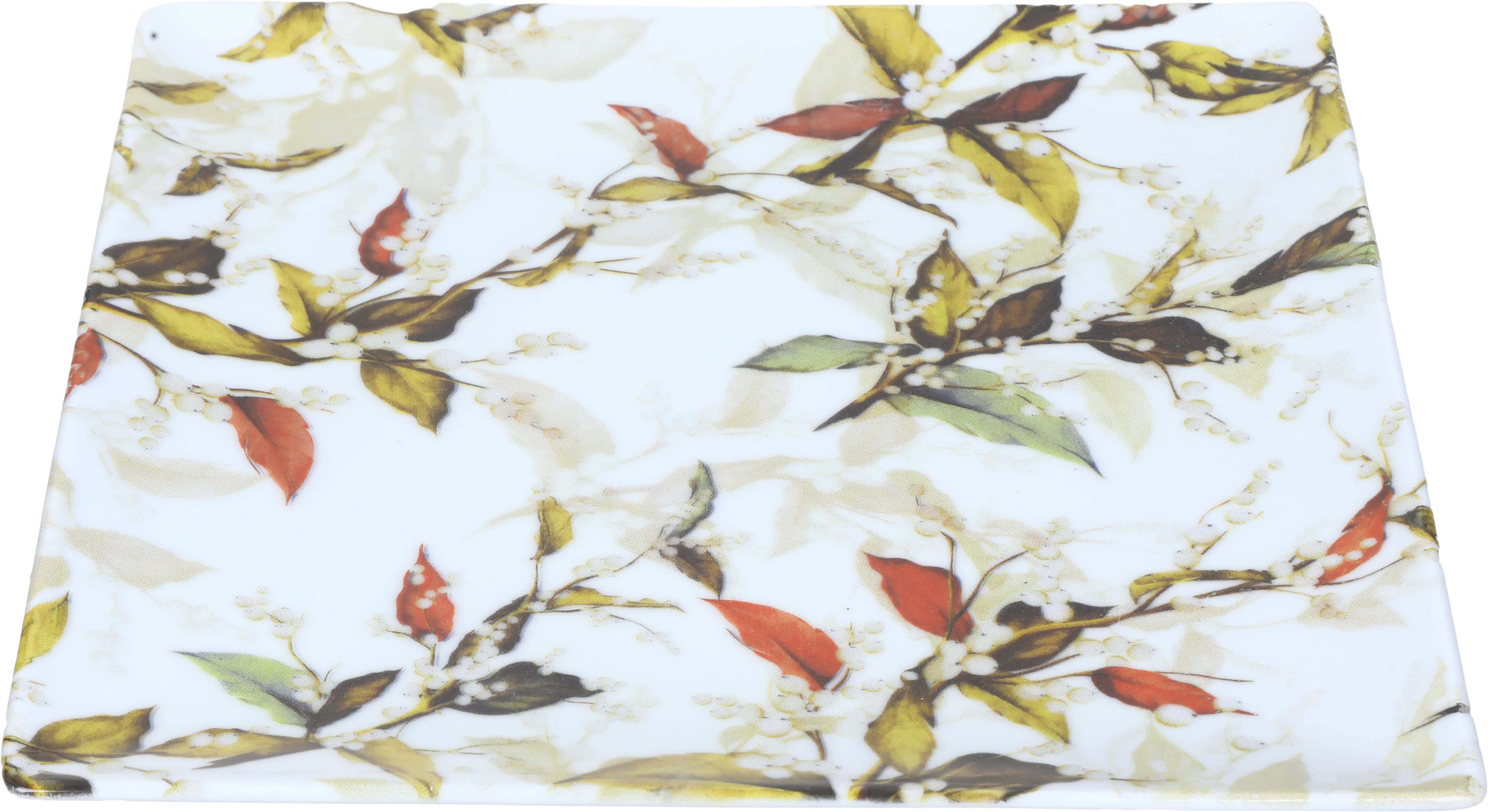 Lotus Porcelain Serving Plate, 30 cm - Multicolor