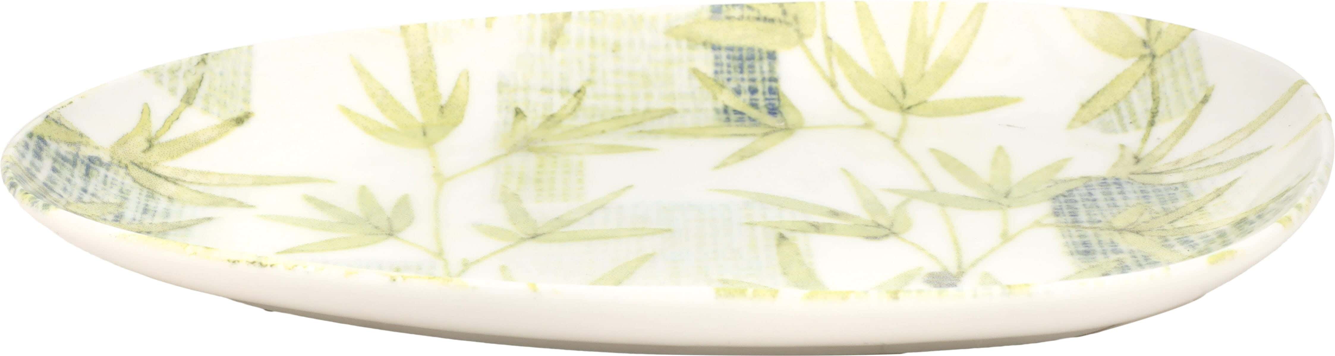 Lotus Porcelain Serving Plate, 23 cm - Olive