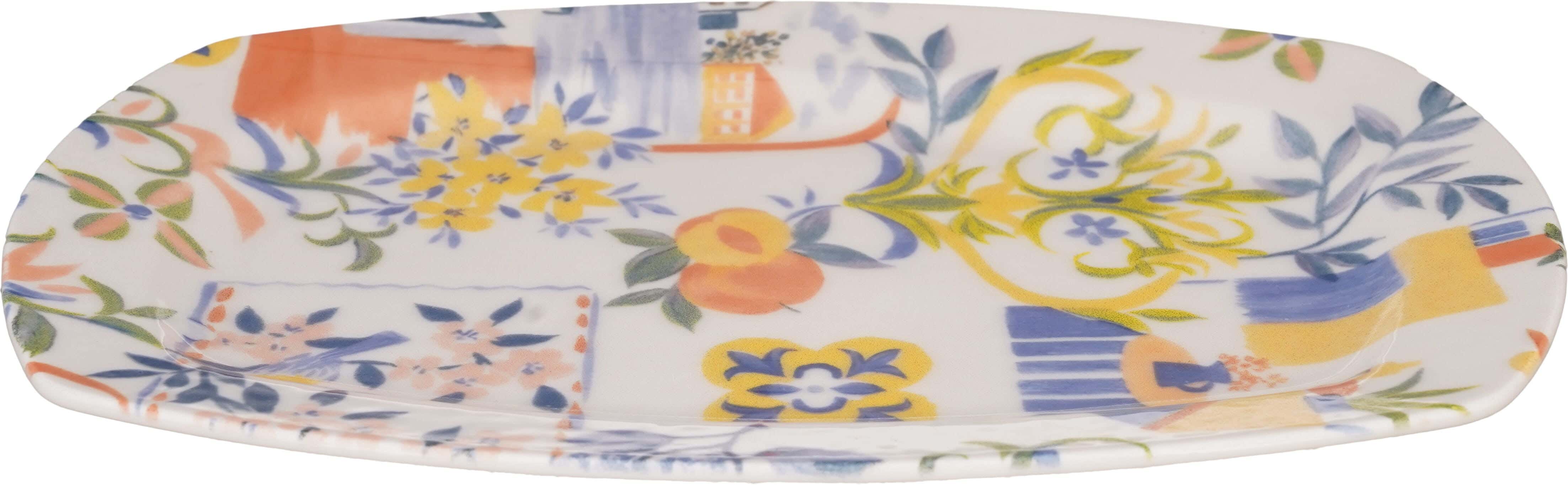 Porcelain serving tray, 28 cm - Multicolor